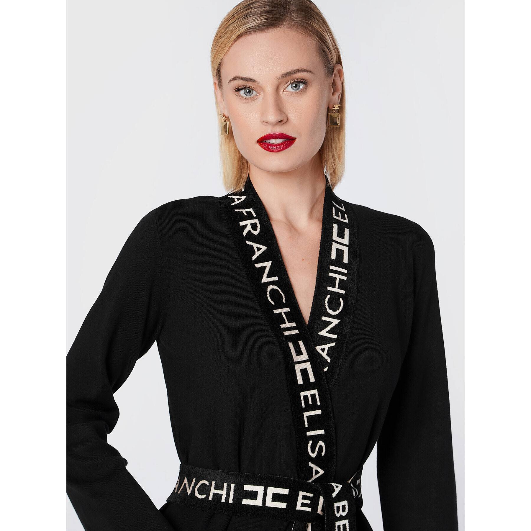 Elisabetta Franchi Cardigan MK-39S-26E2-V380 Negru Regular Fit - Pled.ro