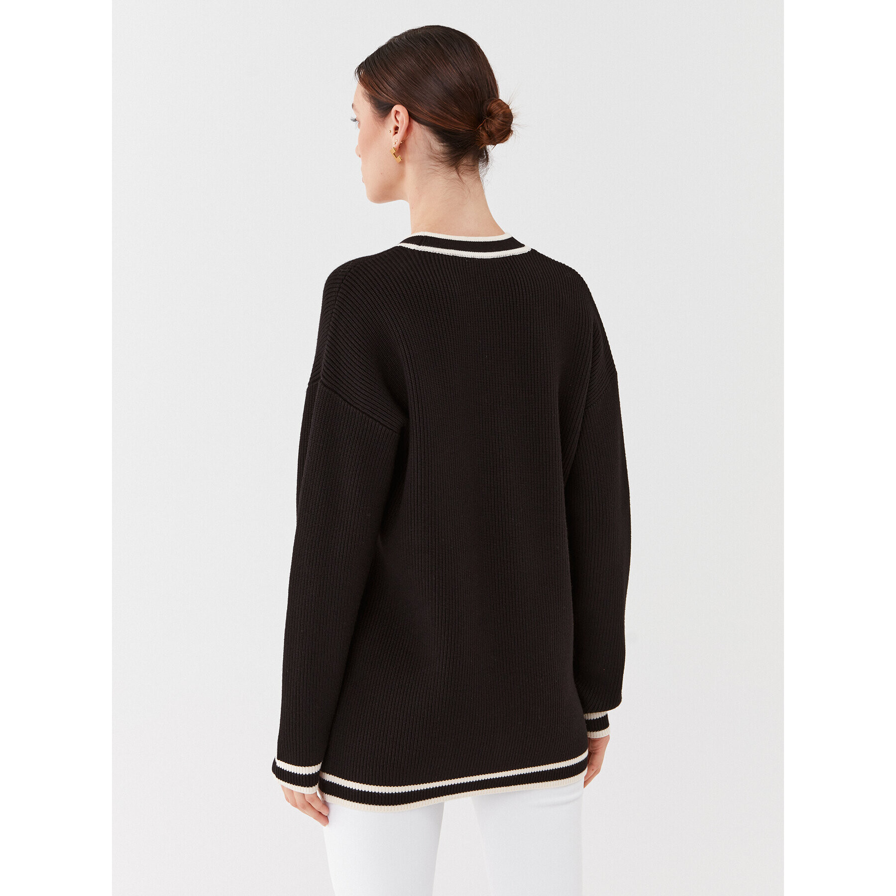 Elisabetta Franchi Cardigan MK-71S-36E2-V460 Negru Regular Fit - Pled.ro