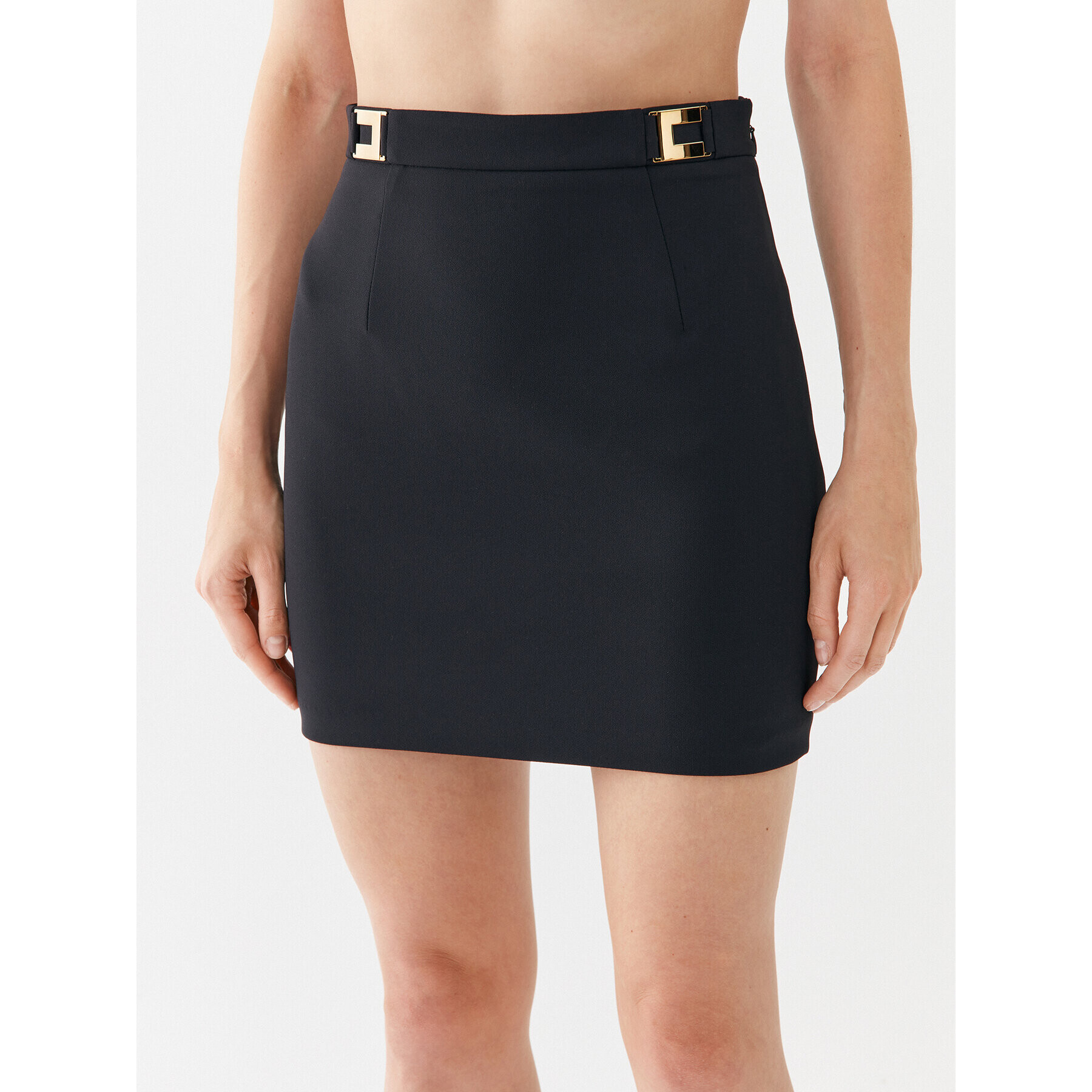 Elisabetta Franchi Fustă mini GO-018-36E2-V220 Negru Regular Fit - Pled.ro