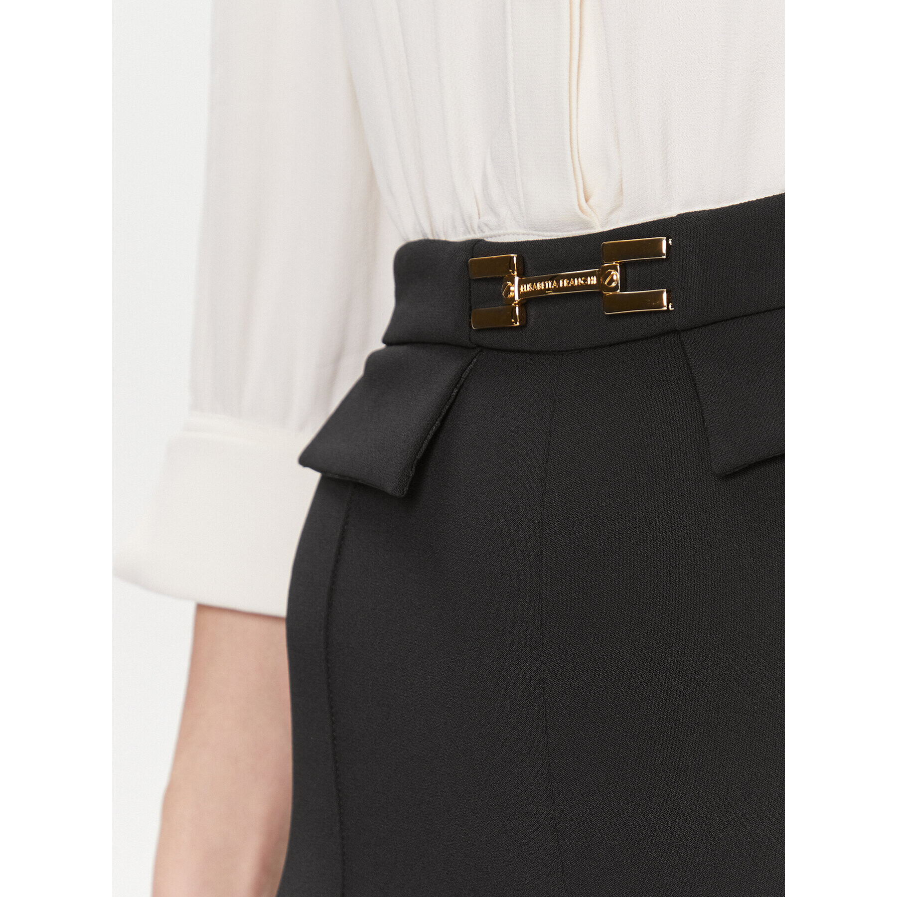 Elisabetta Franchi Salopetă TU-007-36E2 Alb Slim Fit - Pled.ro