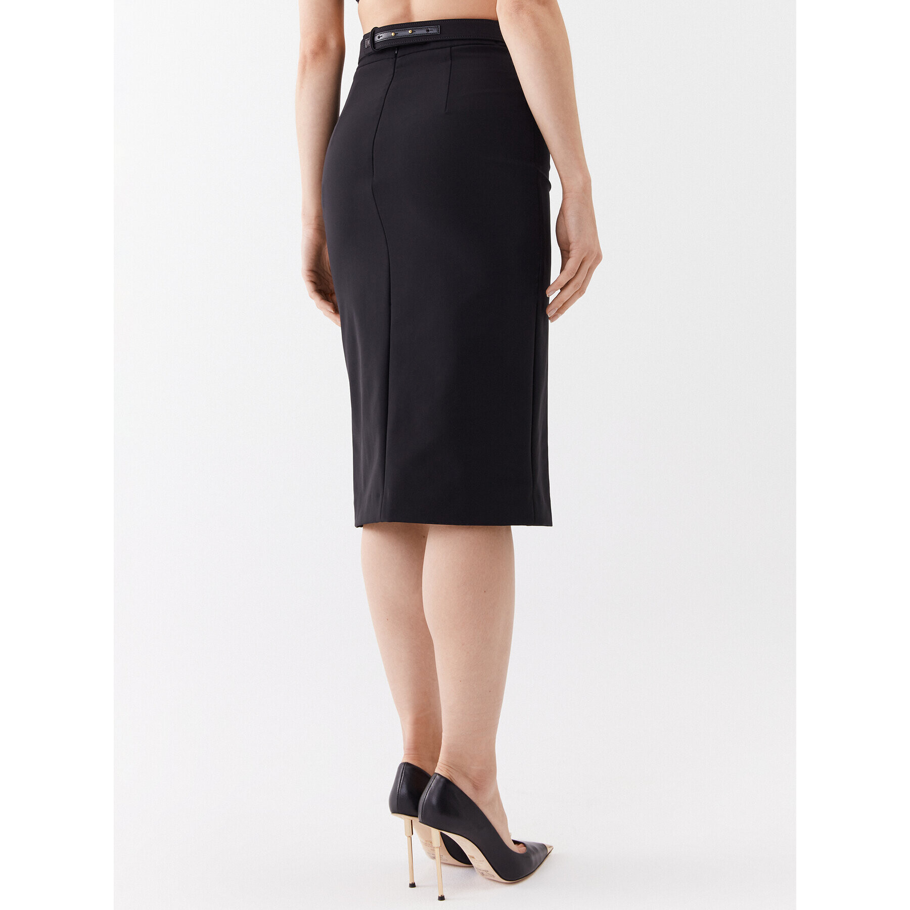 Elisabetta Franchi Fustă tip creion GO-027-32E2-V390 Negru Slim Fit - Pled.ro