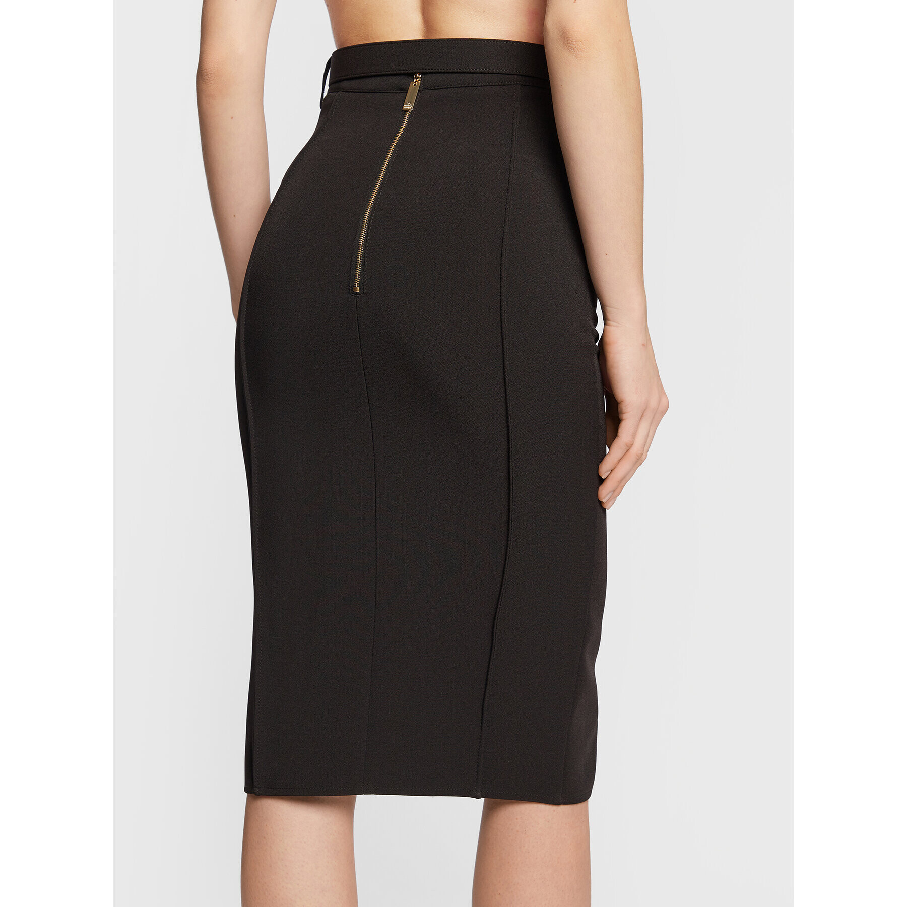 Elisabetta Franchi Fustă tip creion GO-471-26E2-V370 Negru Slim Fit - Pled.ro