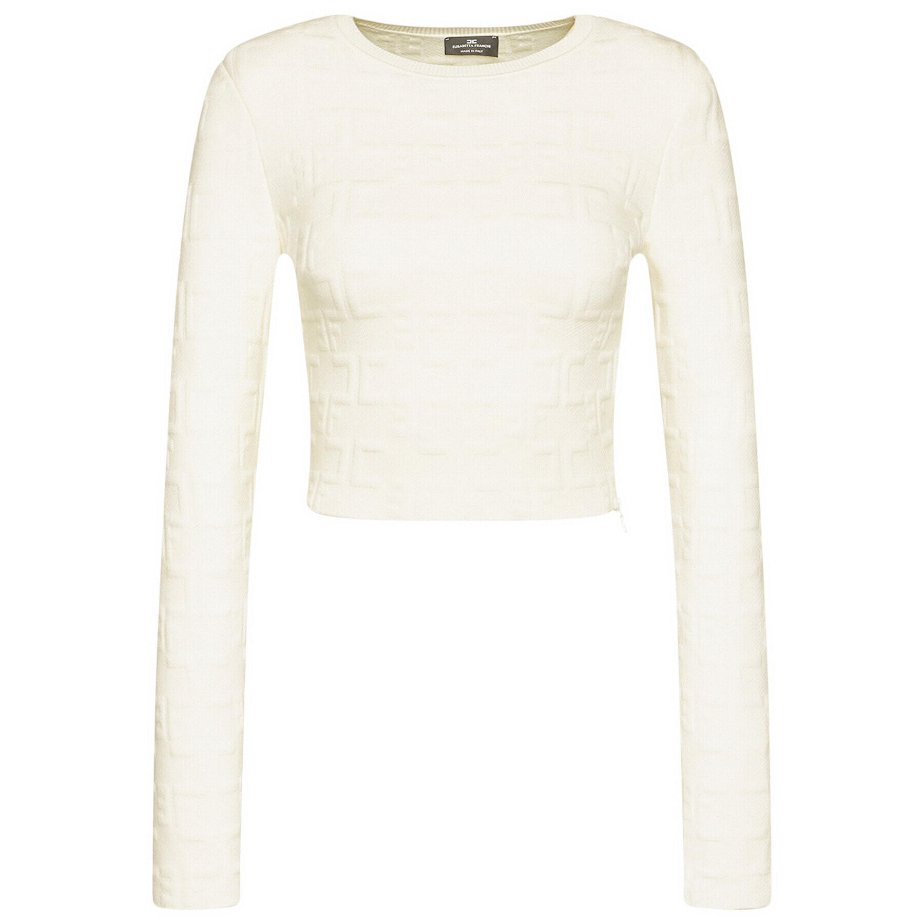 Elisabetta Franchi Komplet sweter i spódnica ołówkowa KC-14Q-06E2-V699 Bej Slim Fit - Pled.ro