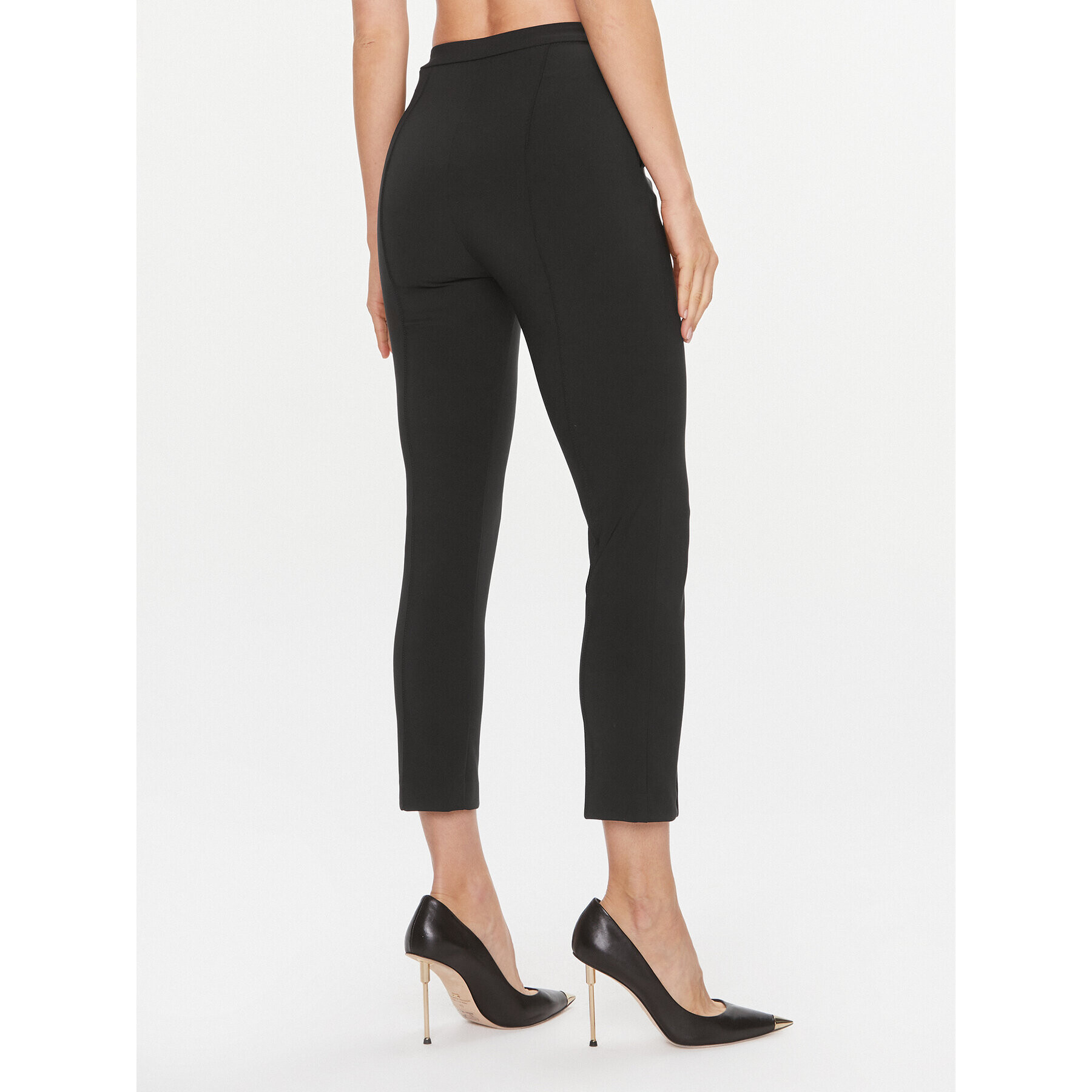 Elisabetta Franchi Pantaloni chino PA-011-36E3-V310 Negru Regular Fit - Pled.ro