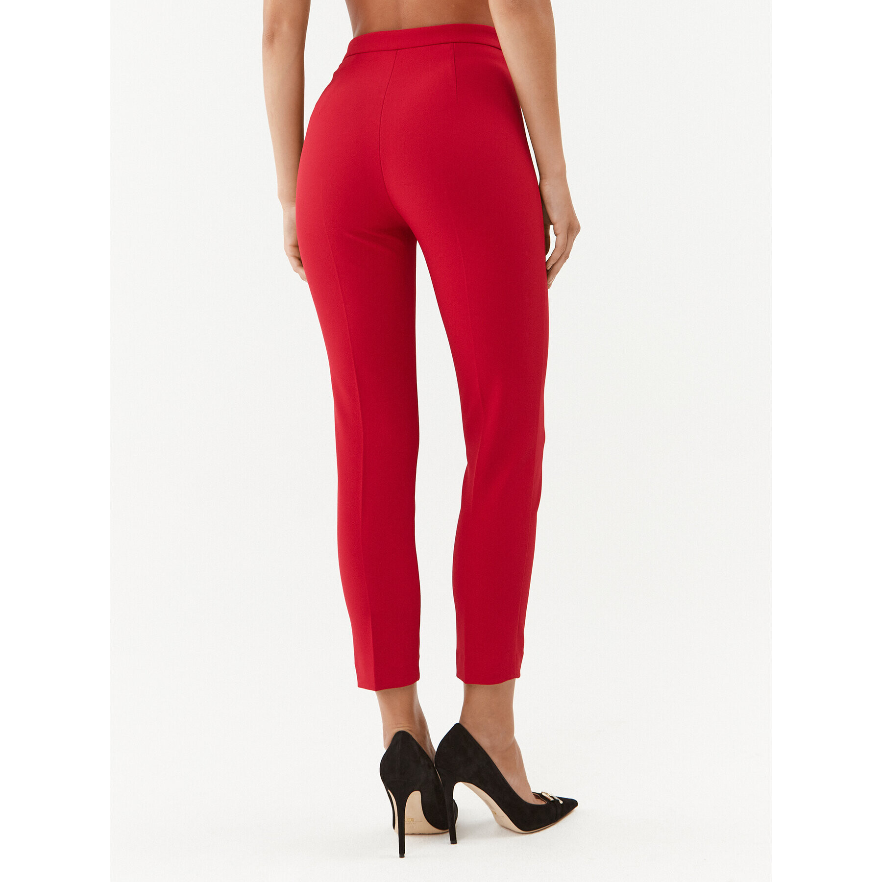 Elisabetta Franchi Pantaloni din material PA-008-36E2-V260 Roșu Slim Fit - Pled.ro