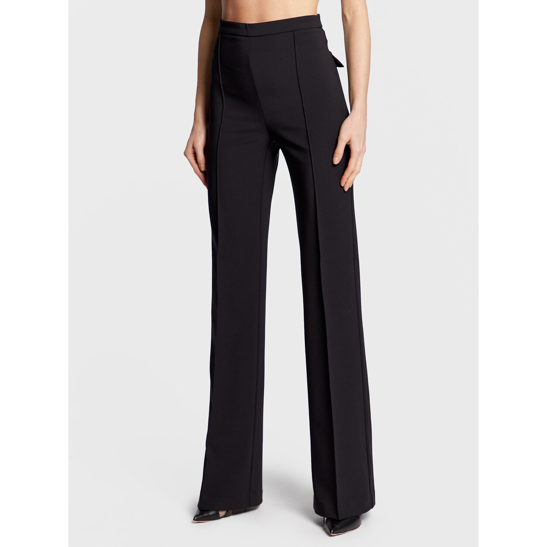 Elisabetta Franchi Pantaloni din material PA-009-26E2-V260 Negru Regular Fit - Pled.ro