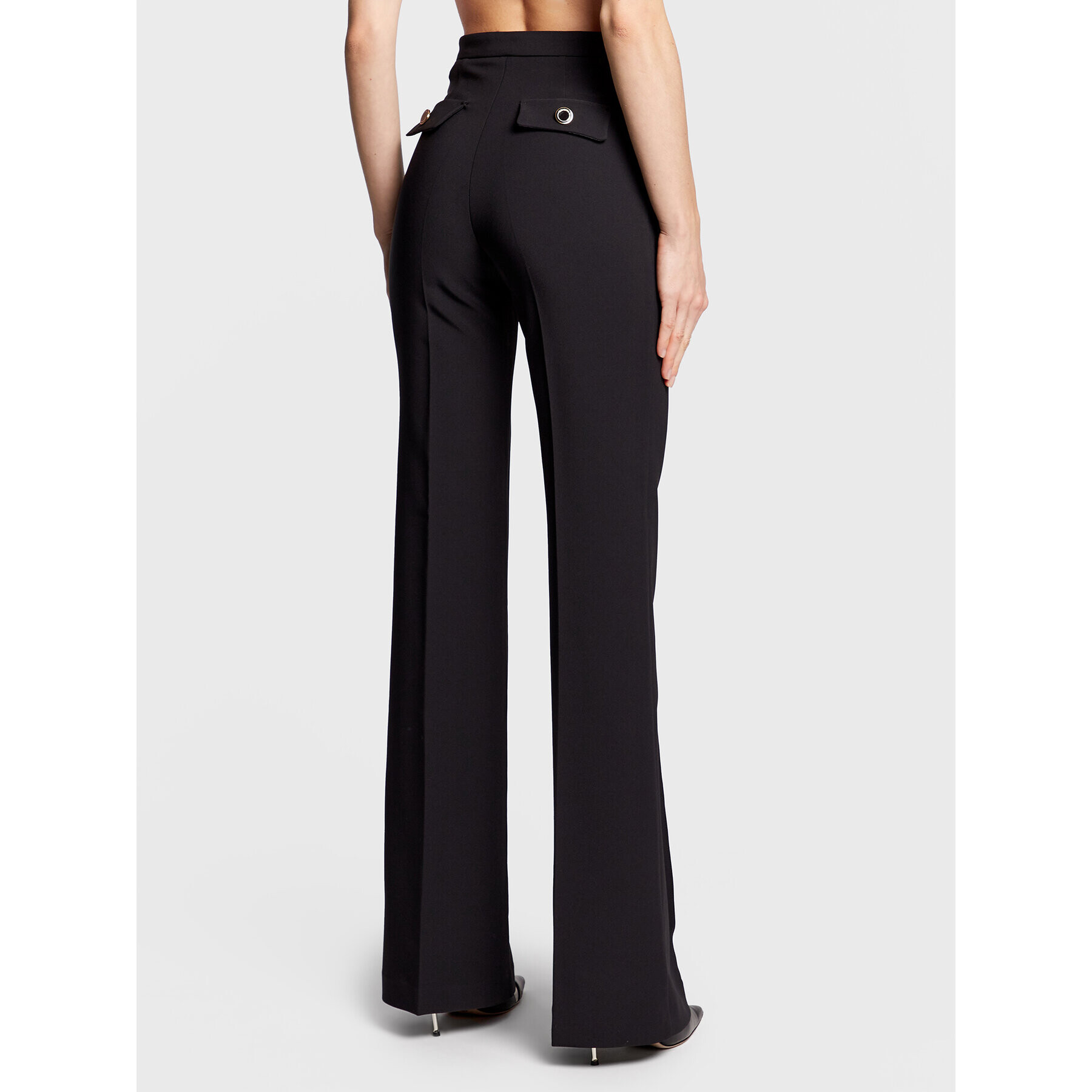 Elisabetta Franchi Pantaloni din material PA-009-26E2-V260 Negru Regular Fit - Pled.ro