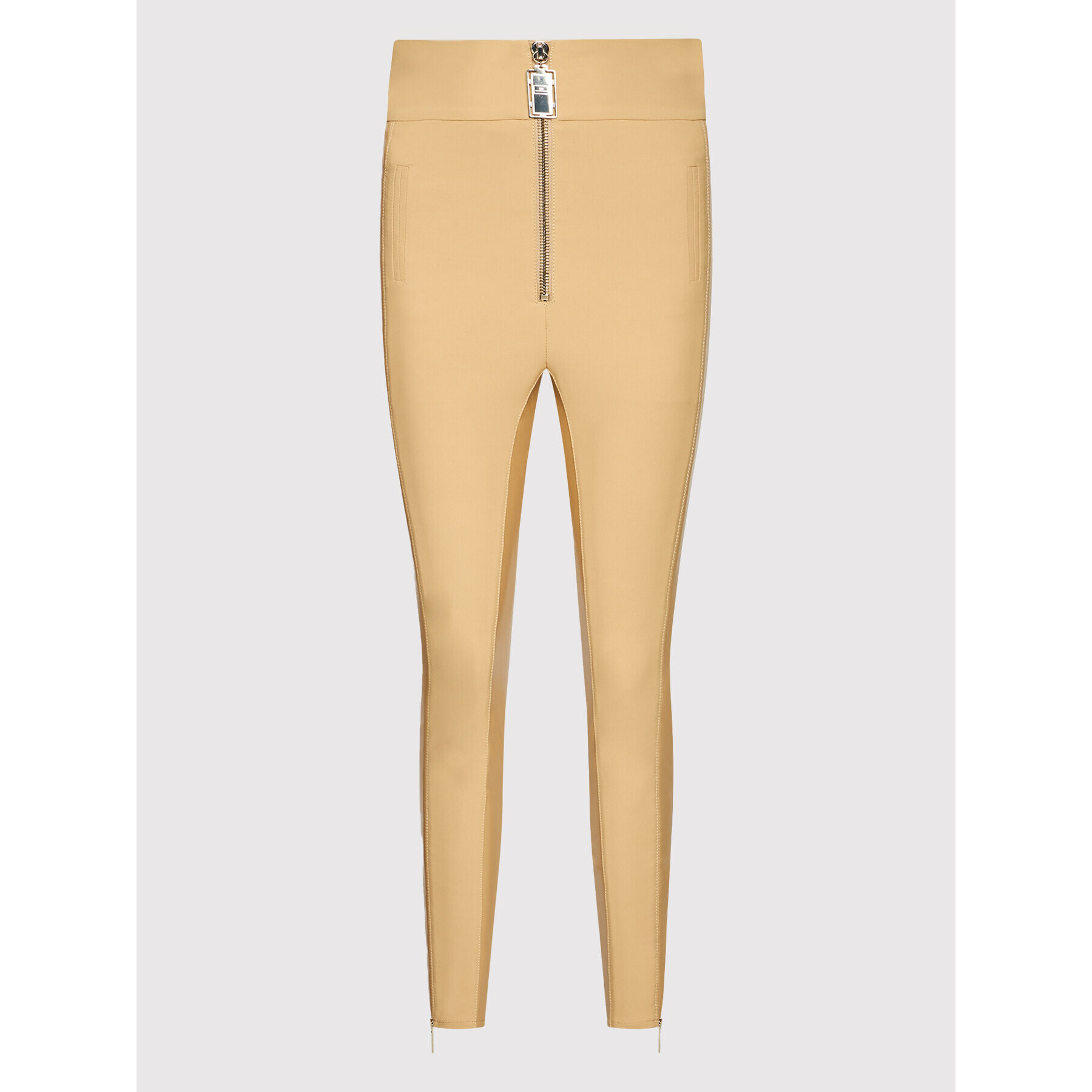 Elisabetta Franchi Pantaloni din material PA-010-16E2-V350 Maro Slim Fit - Pled.ro