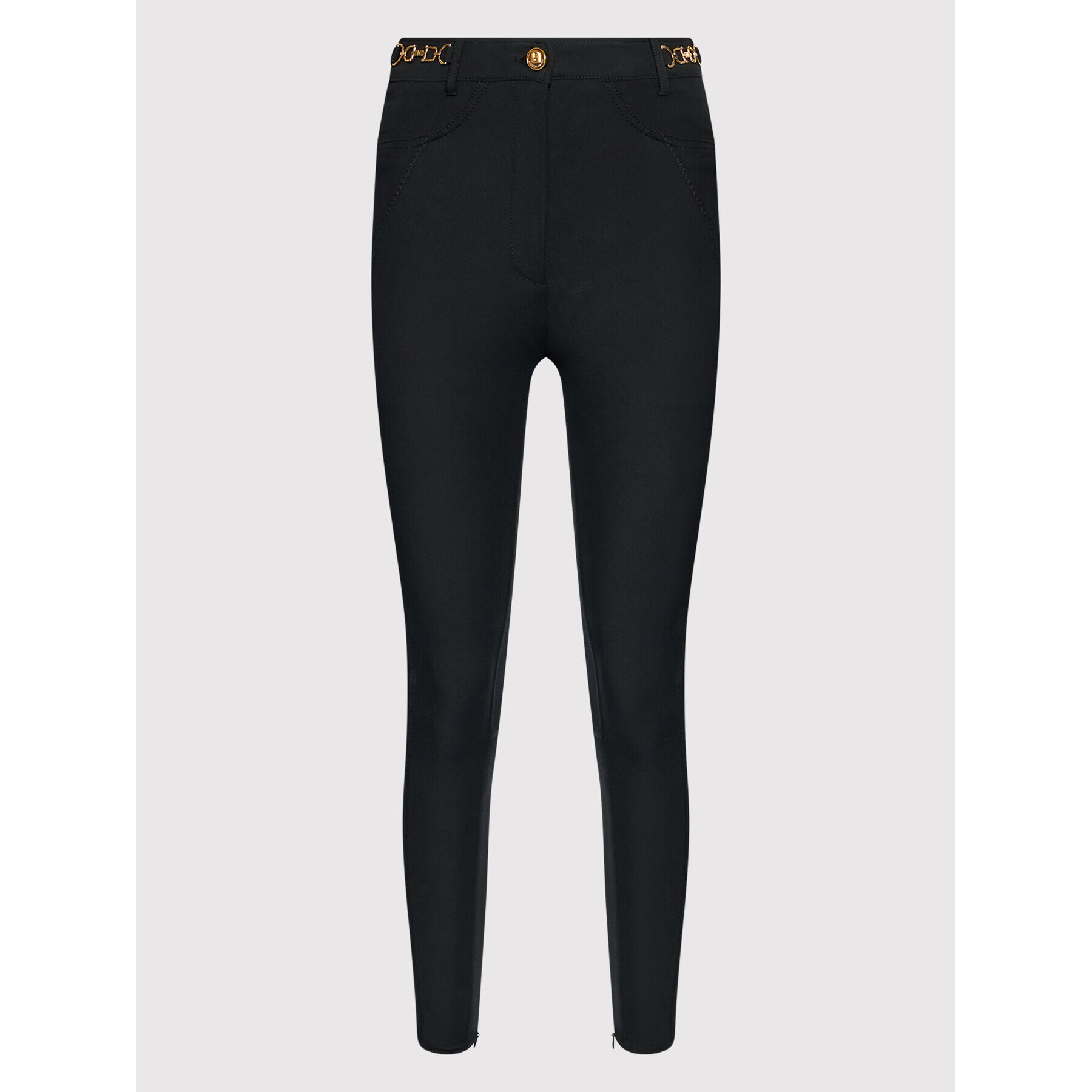 Elisabetta Franchi Pantaloni din material PA-011-16E3-V360 Negru Slim Fit - Pled.ro