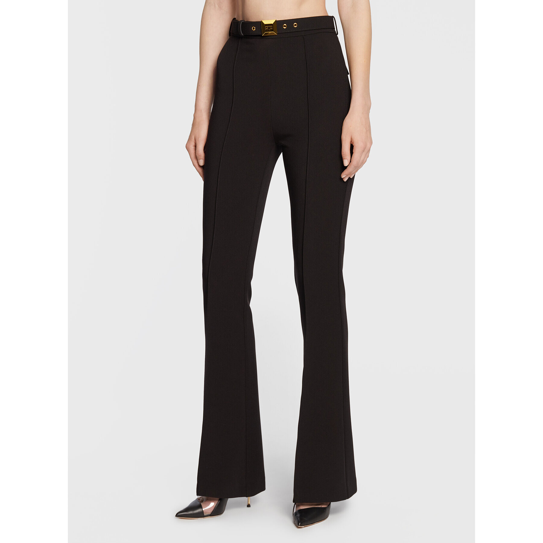 Elisabetta Franchi Pantaloni din material PA-016-26E2-V360 Negru Regular Fit - Pled.ro