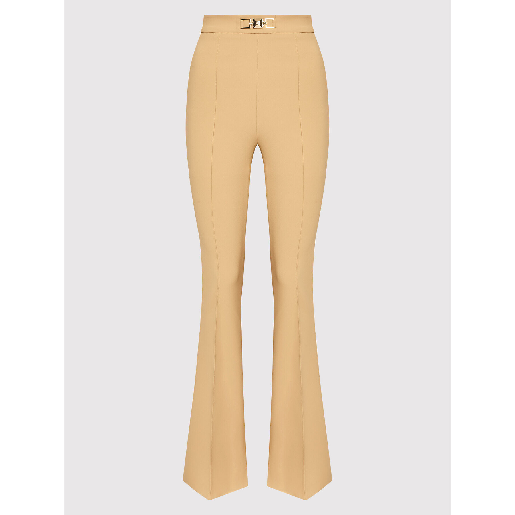 Elisabetta Franchi Pantaloni din material PA-021-26E2-V270 Bej Regular Fit - Pled.ro