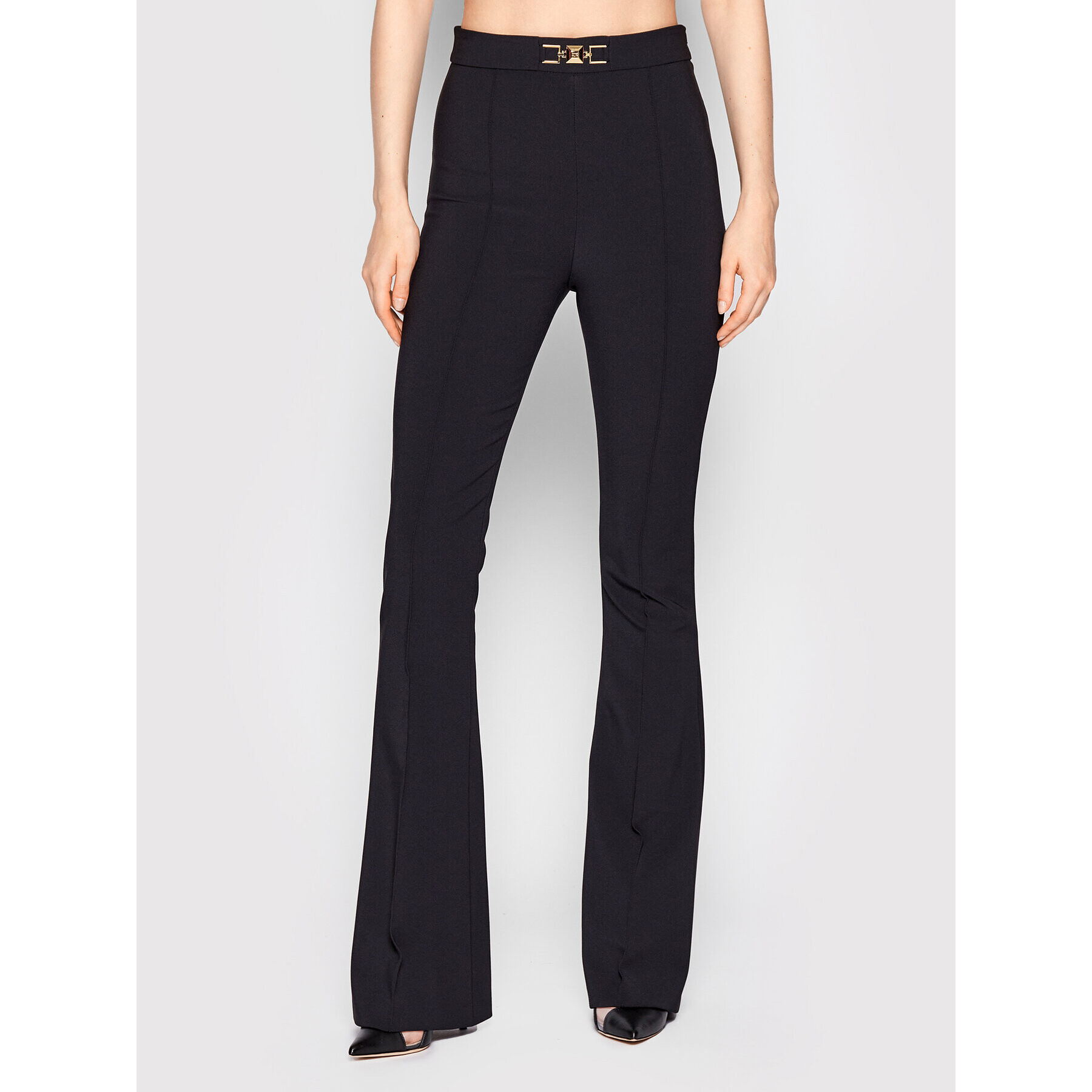 Elisabetta Franchi Pantaloni din material PA-021-26E2-V270 Negru Regular Fit - Pled.ro