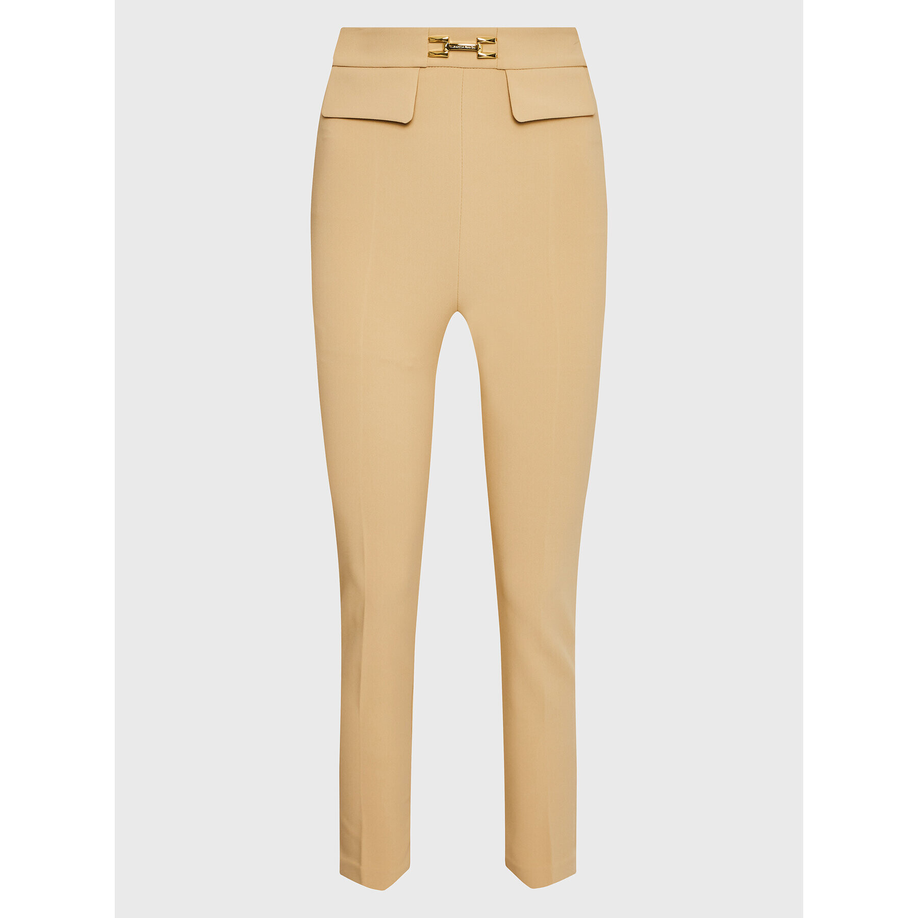 Elisabetta Franchi Pantaloni din material PA-023-26E2-V250 Bej Slim Fit - Pled.ro