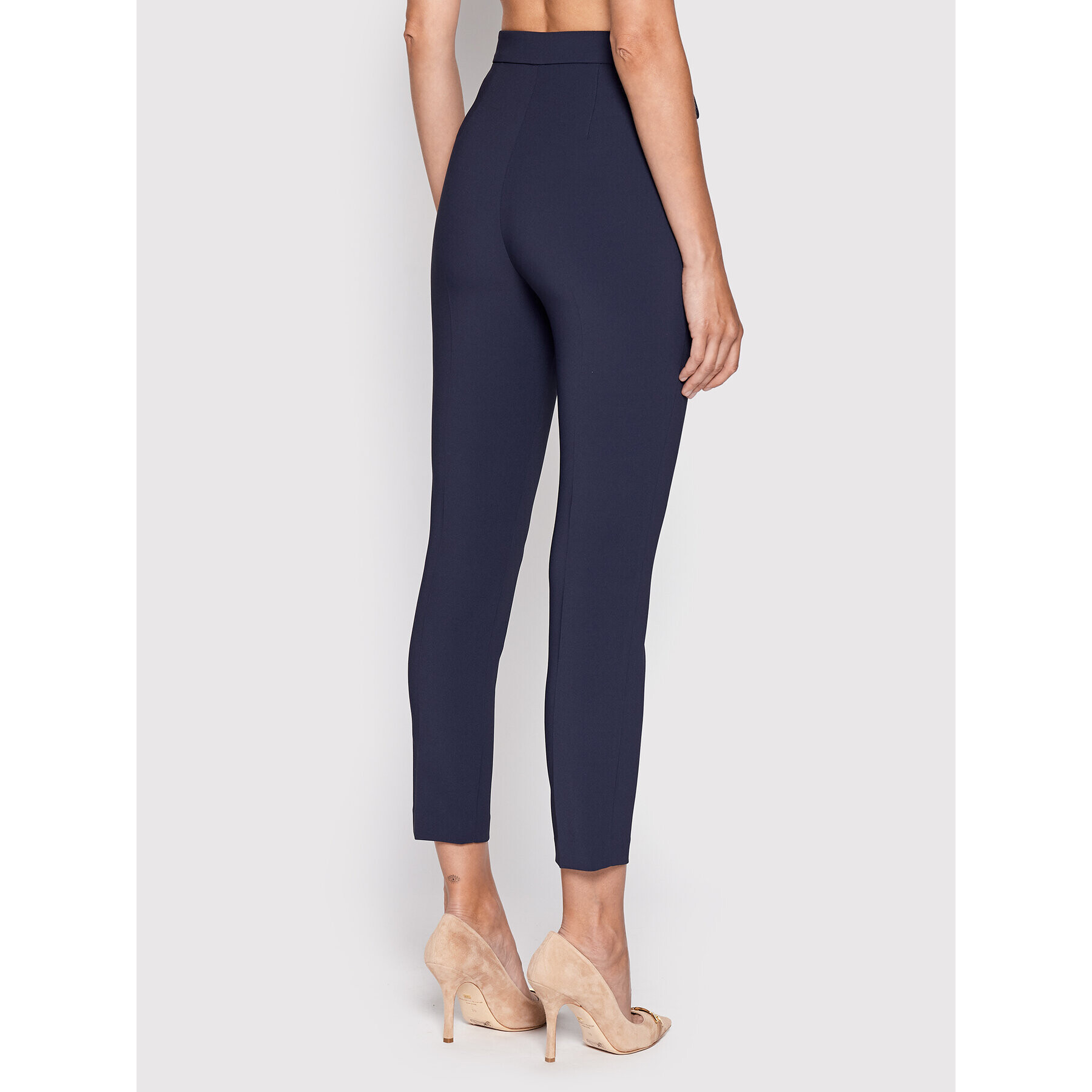 Elisabetta Franchi Pantaloni din material PA-023-26E2-V250 Bleumarin Regular Fit - Pled.ro