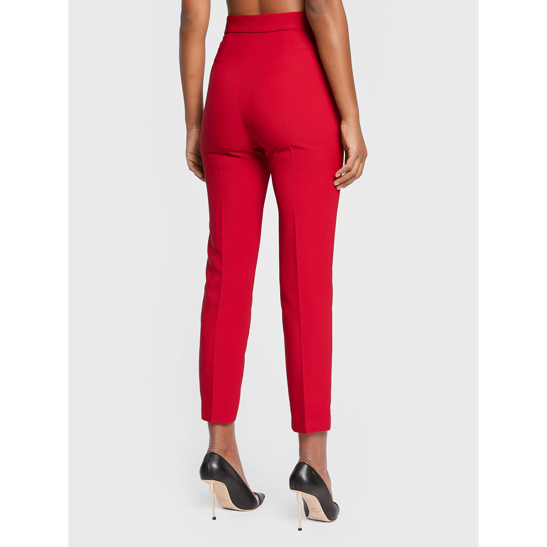 Elisabetta Franchi Pantaloni din material PA-023-26E2-V250 Roșu Slim Fit - Pled.ro