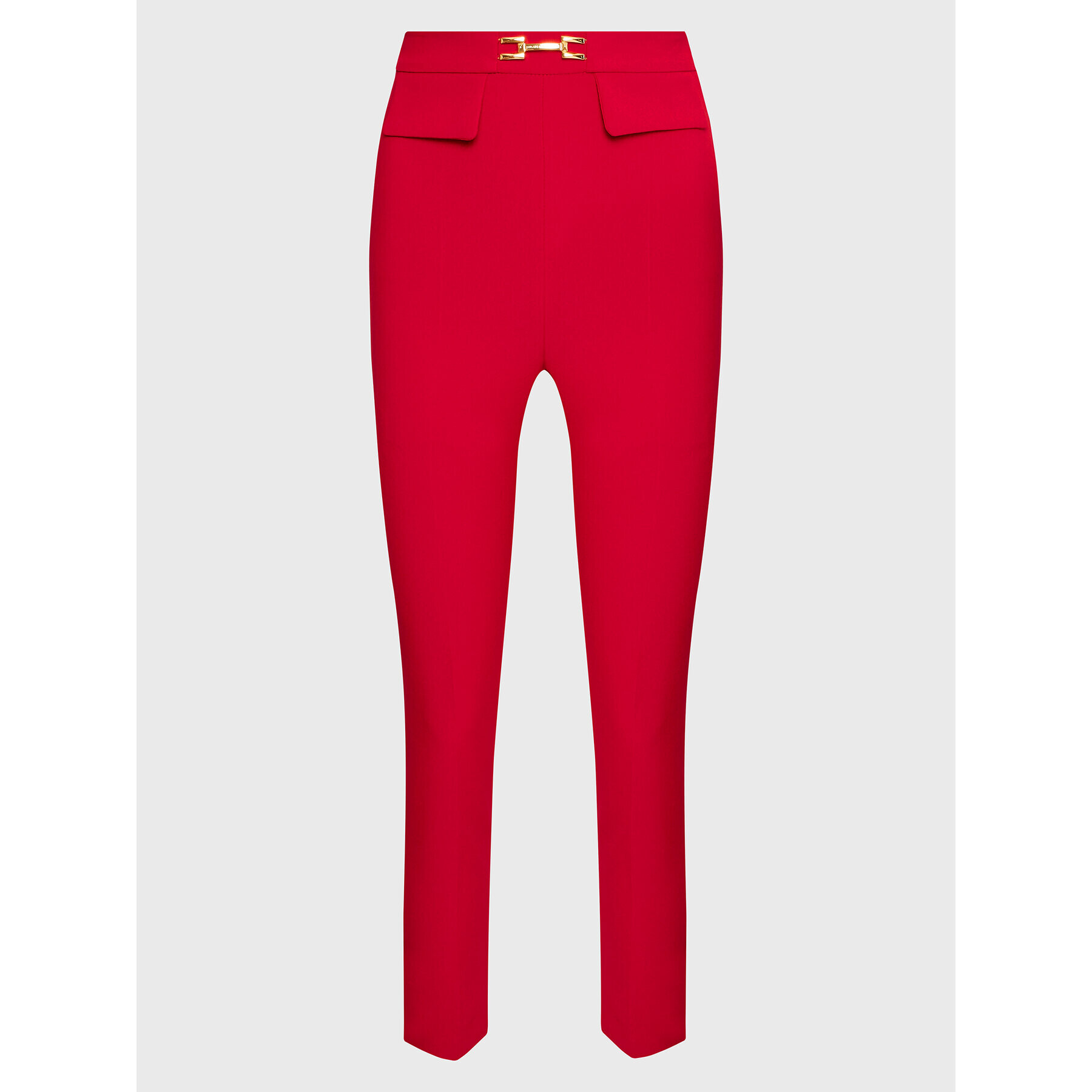 Elisabetta Franchi Pantaloni din material PA-023-26E2-V250 Roșu Slim Fit - Pled.ro