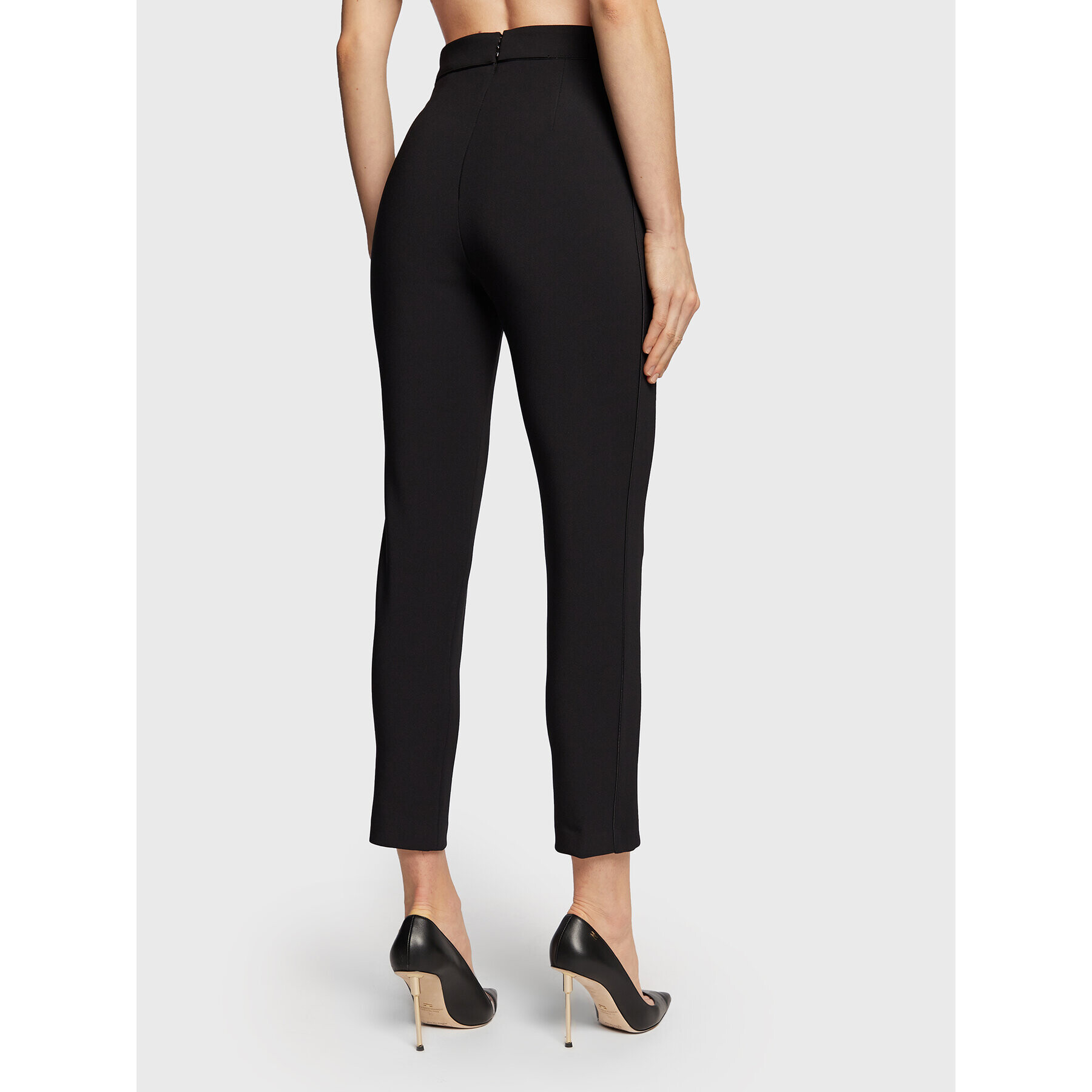 Elisabetta Franchi Pantaloni din material PA-035-27E2 Negru Slim Fit - Pled.ro