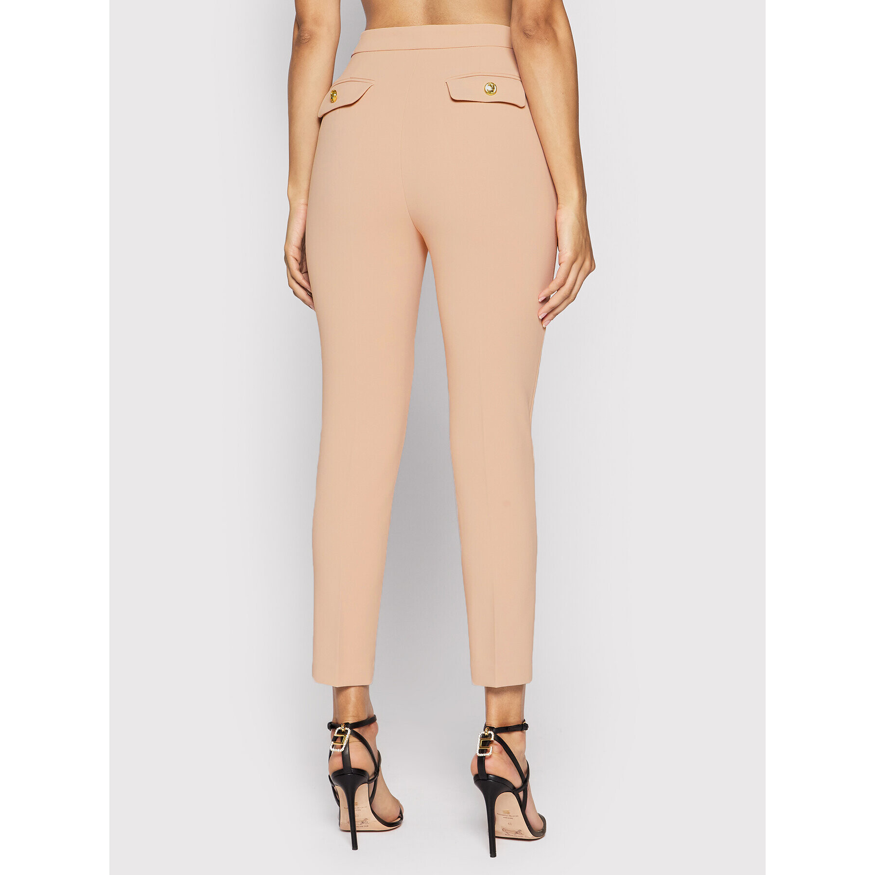 Elisabetta Franchi Pantaloni din material PA-038-22E2-V240 Roz Slim Fit - Pled.ro