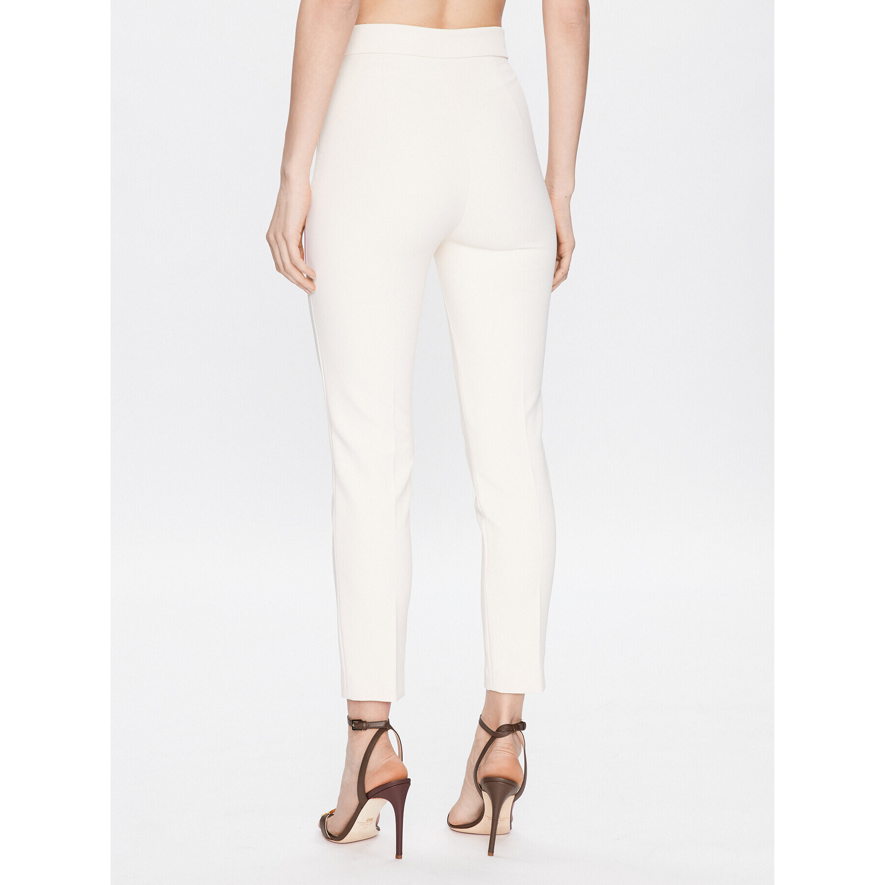 Elisabetta Franchi Pantaloni din material PA-045-31E2-V260 Écru Slim Fit - Pled.ro