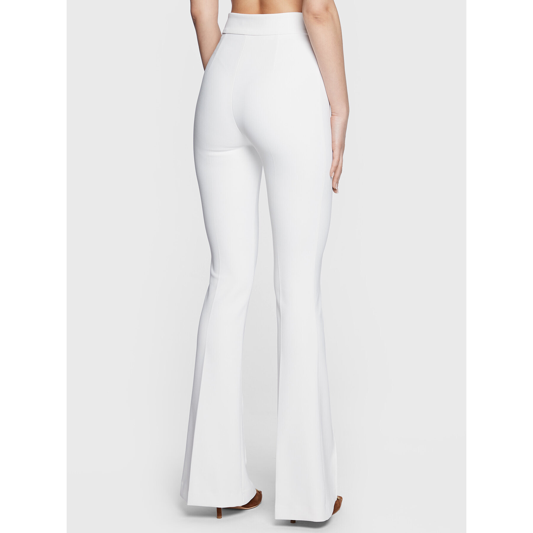 Elisabetta Franchi Pantaloni din material PA-047-31E2-V230 Alb Slim Fit - Pled.ro