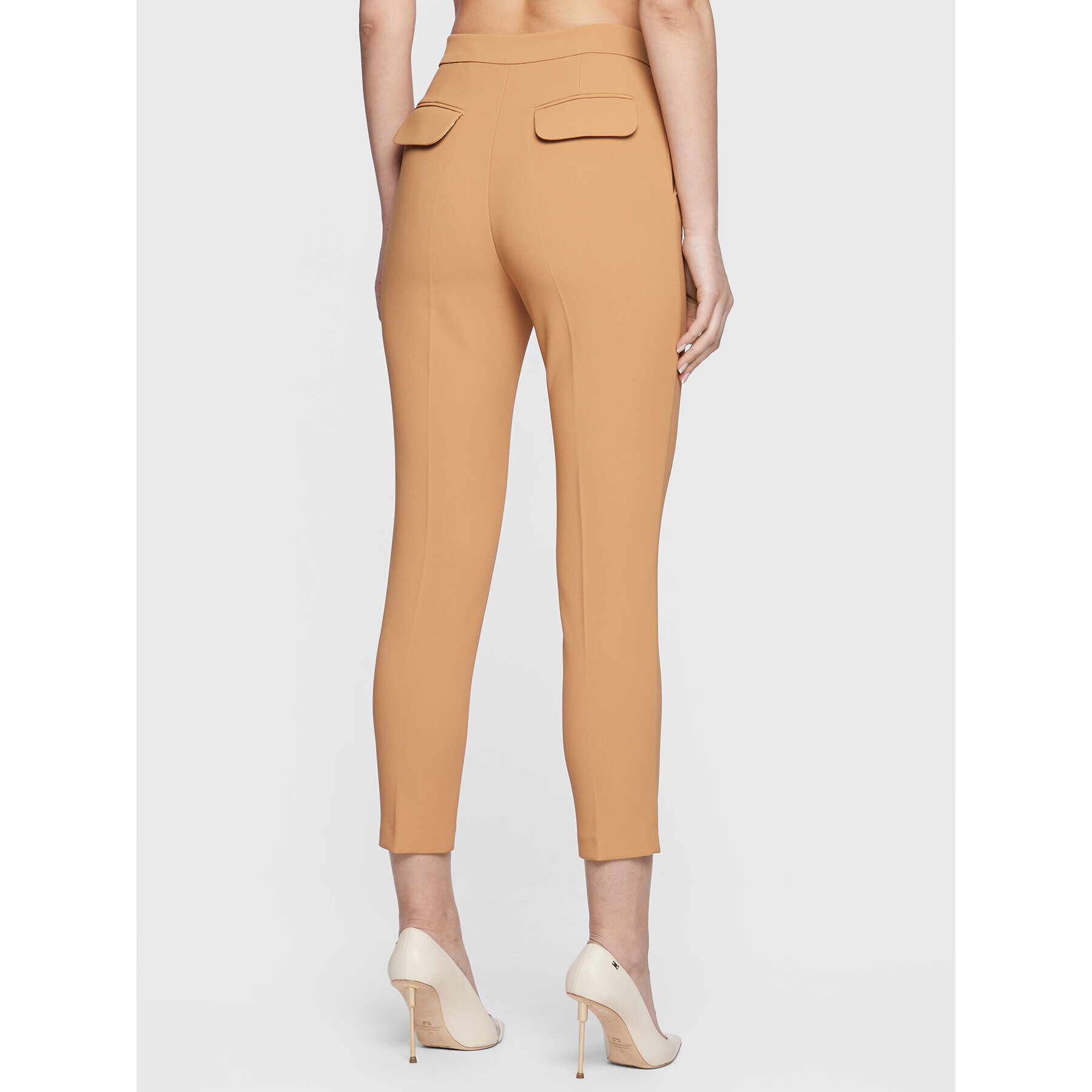 Elisabetta Franchi Pantaloni din material PA-052-31E2-V260 Bej Slim Fit - Pled.ro