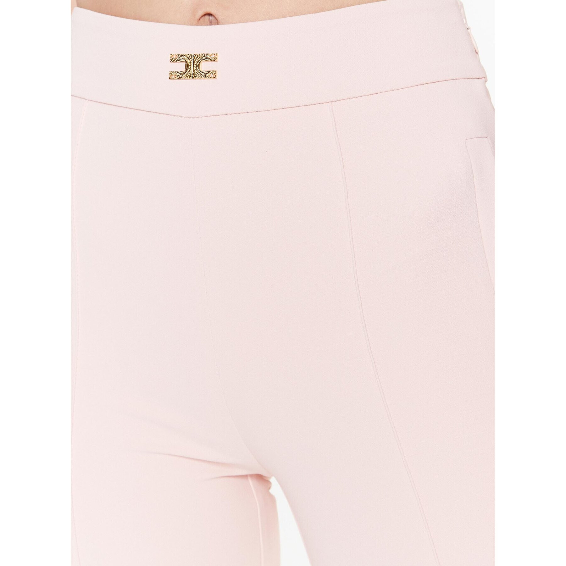 Elisabetta Franchi Pantaloni din material PA-054-31E2-V250 Roz Slim Fit - Pled.ro