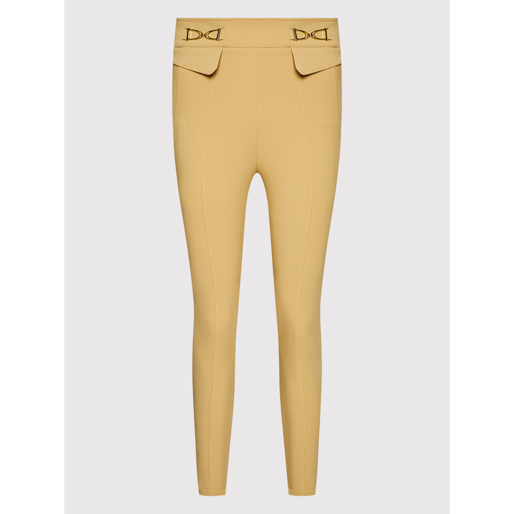 Elisabetta Franchi Pantaloni din material PA-378-16E3-V340 Bej Slim Fit - Pled.ro