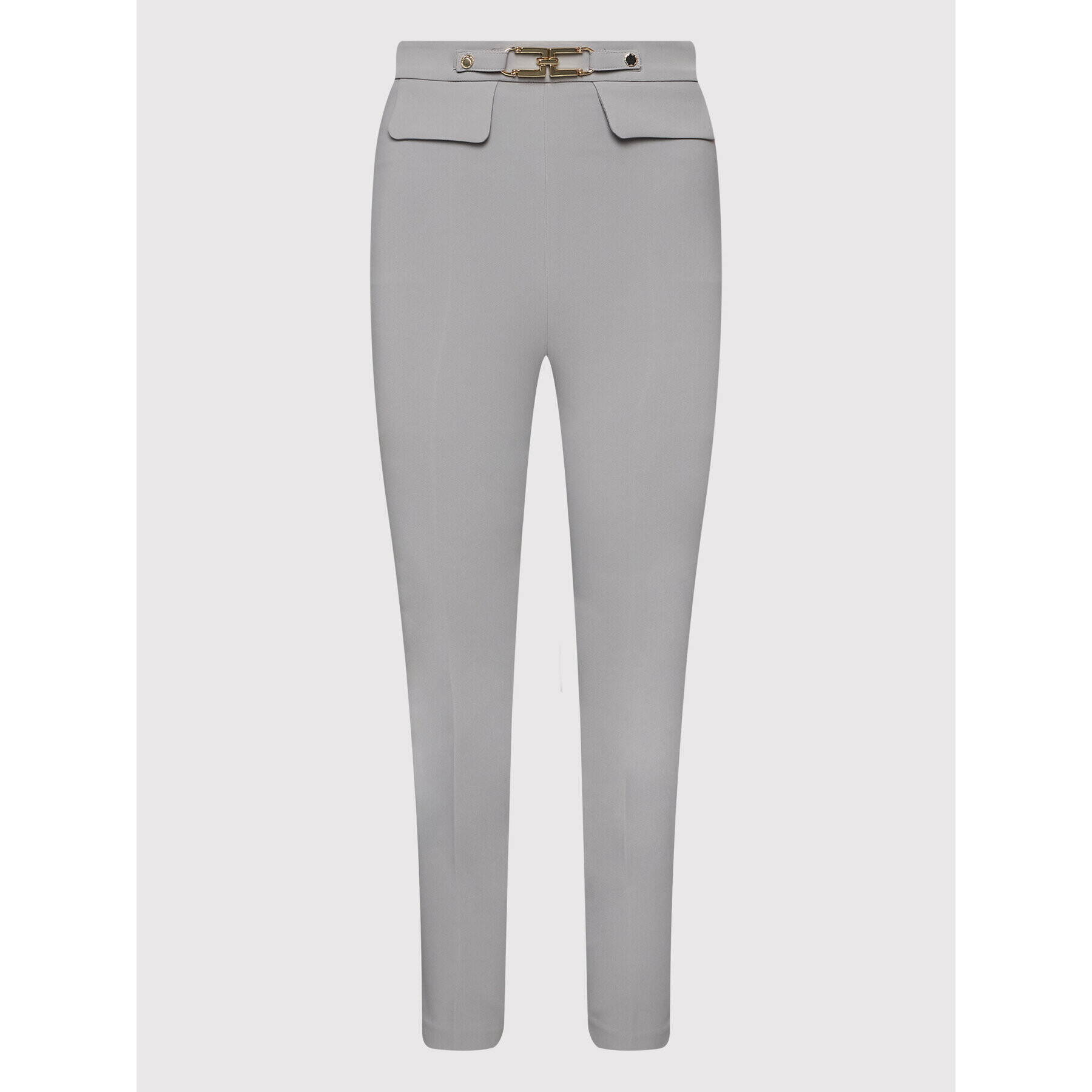 Elisabetta Franchi Pantaloni din material PA-386-16E3-V260 Gri Slim Fit - Pled.ro