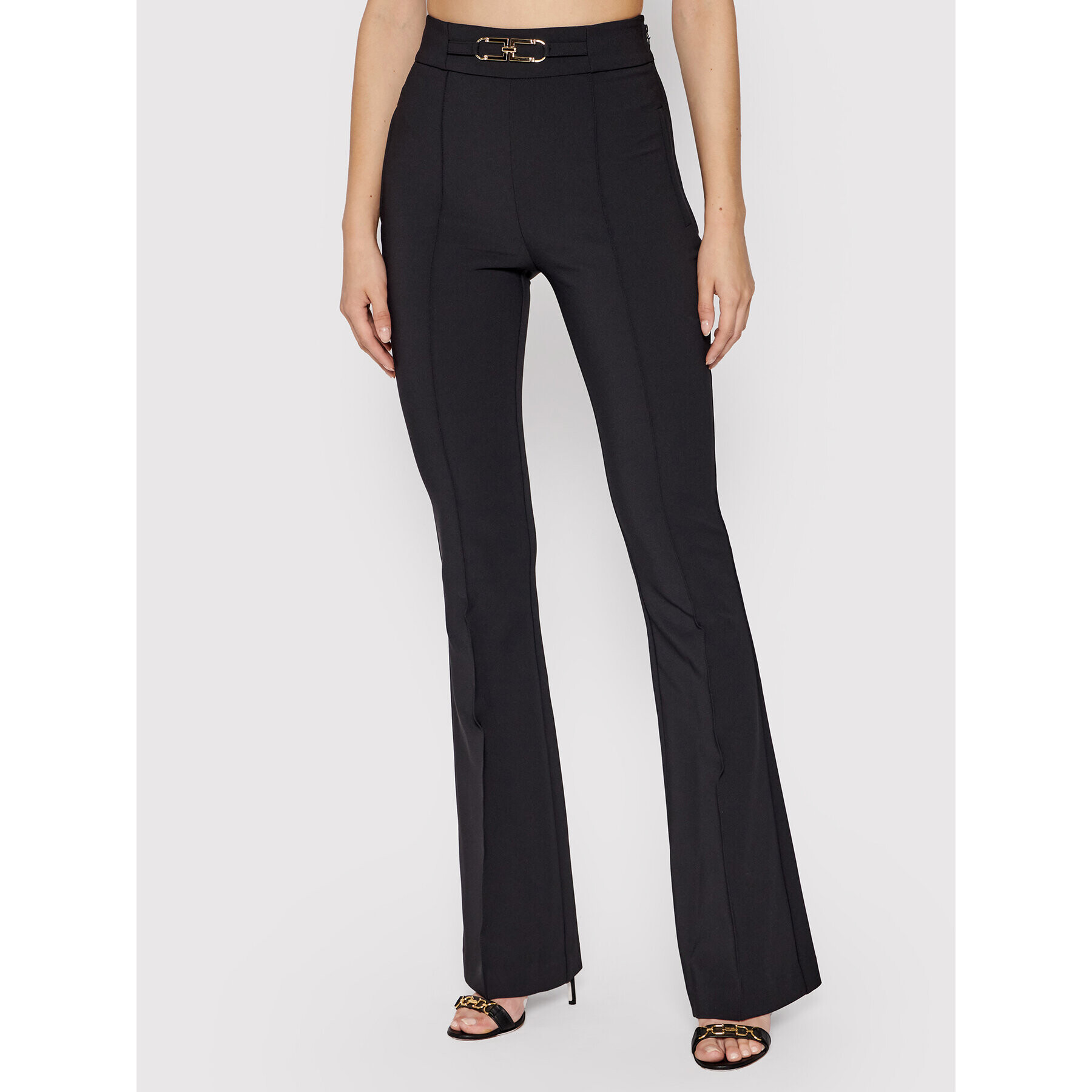 Elisabetta Franchi Pantaloni din material PA-387-16E2-V280 Negru Slim Fit - Pled.ro