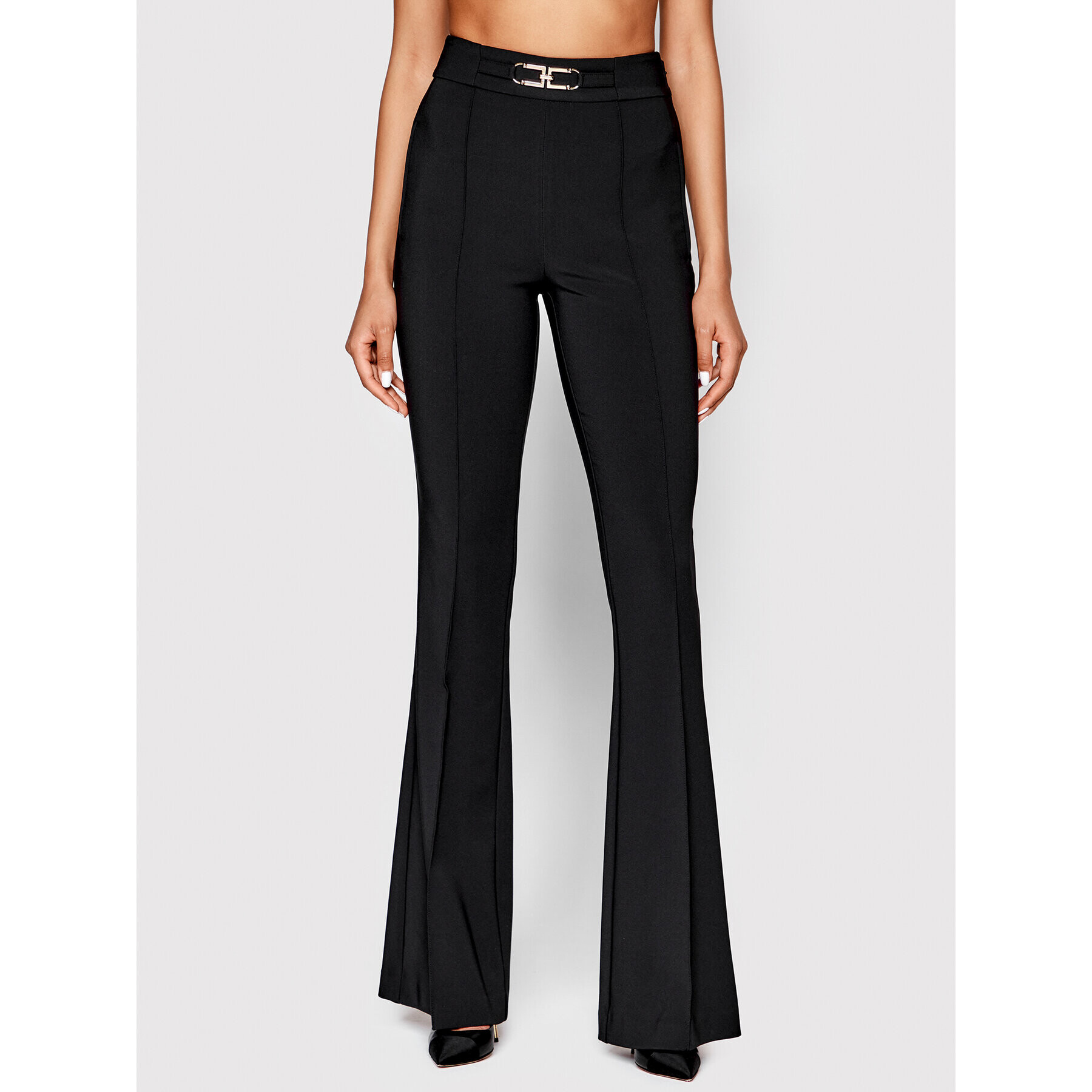 Elisabetta Franchi Pantaloni din material PA-387-16E3-V280 Negru Regular Fit - Pled.ro