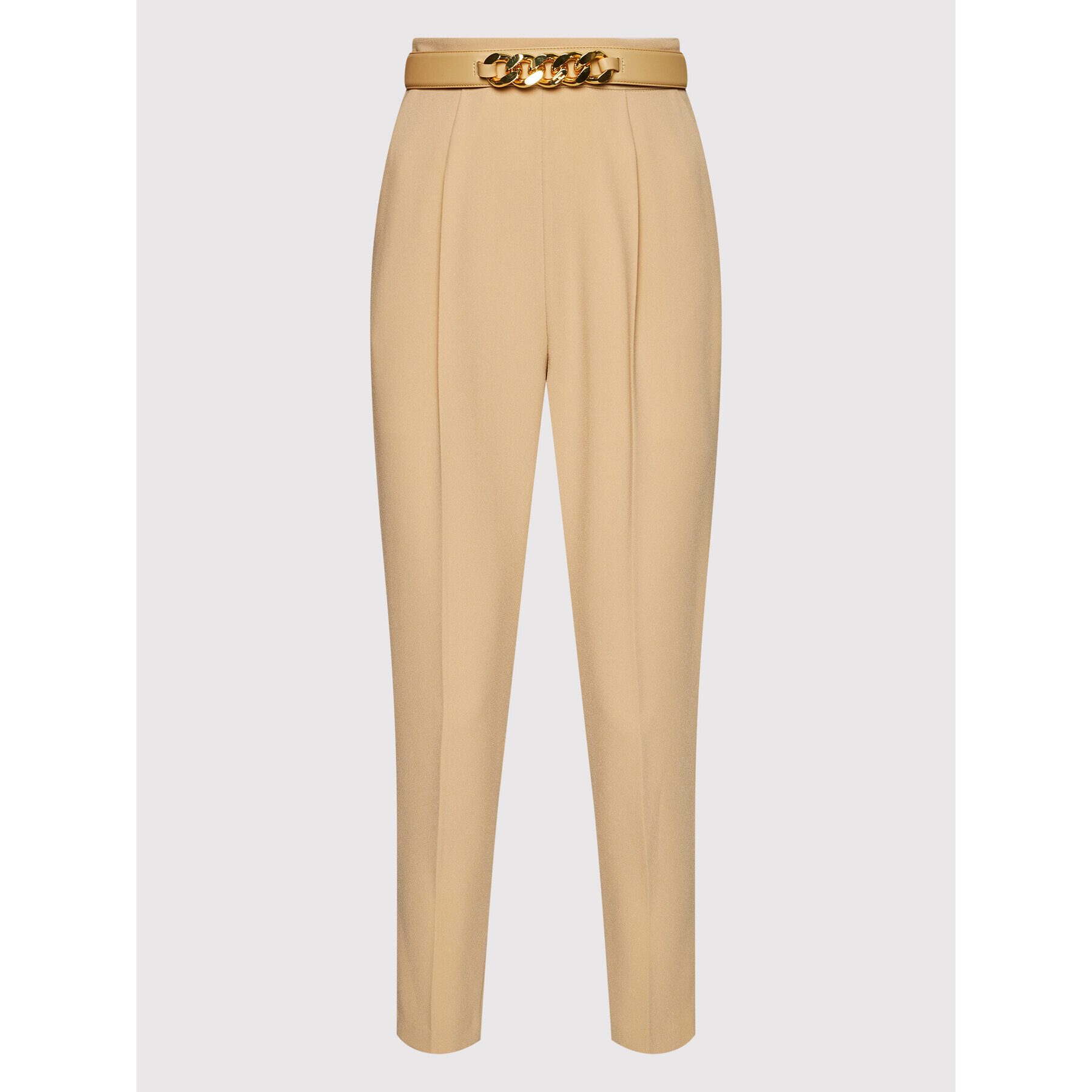 Elisabetta Franchi Pantaloni din material PA-391-16E2-V280 Bej Regular Fit - Pled.ro