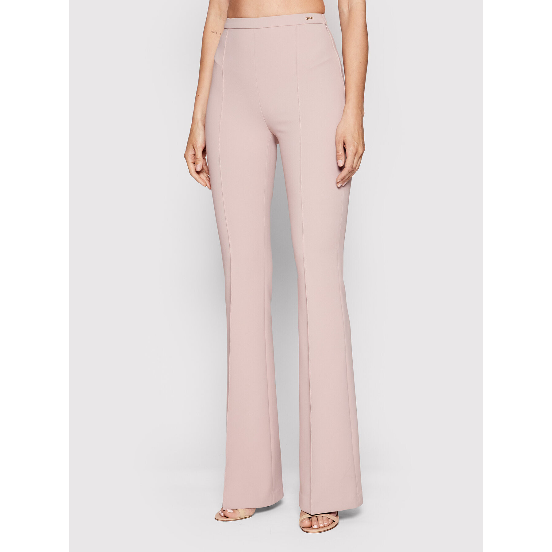 Elisabetta Franchi Pantaloni din material PA-392-16E2-V220 Roz Slim Fit - Pled.ro