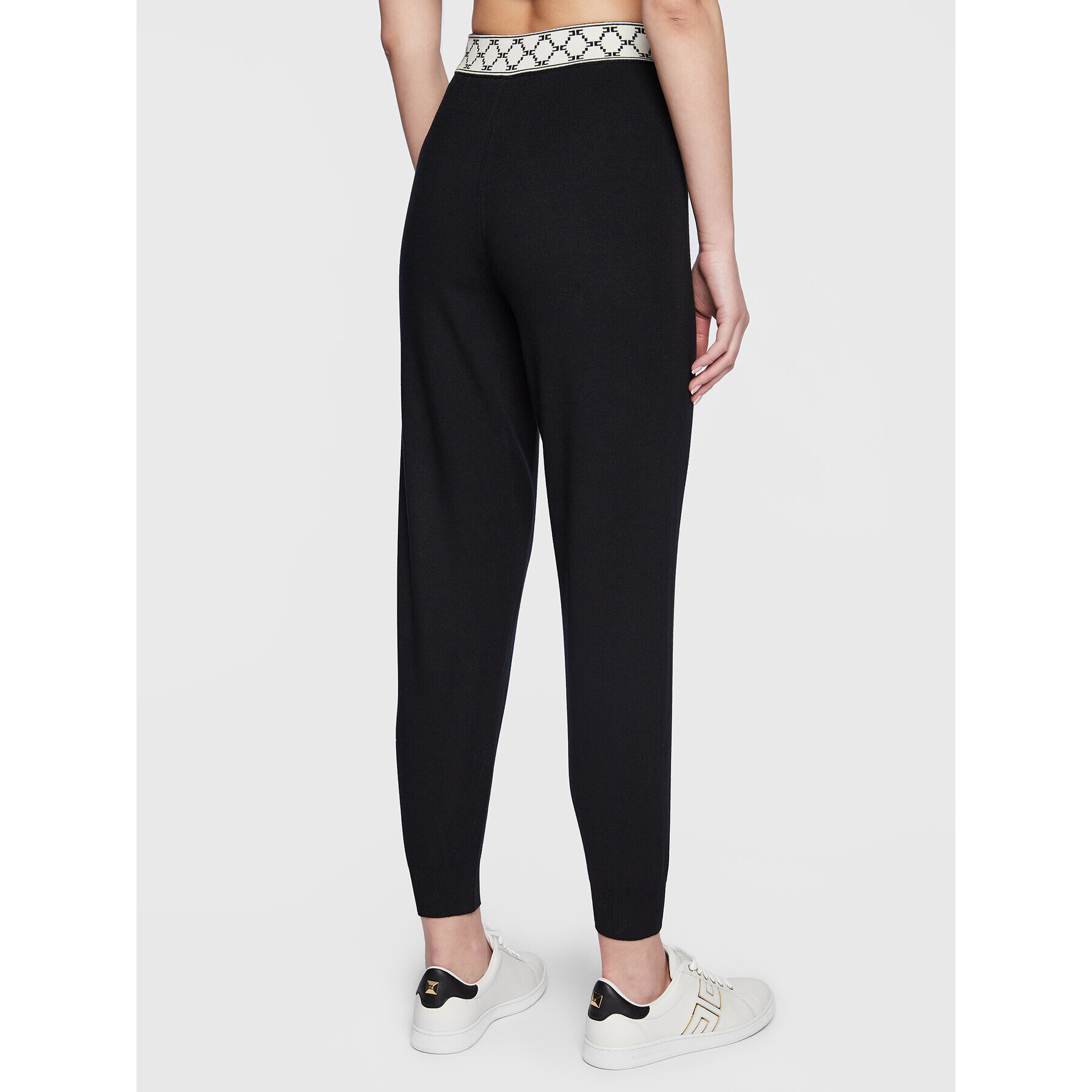 Elisabetta Franchi Pantaloni trening KP-38Q-31E2-V320 Negru Loose Fit - Pled.ro