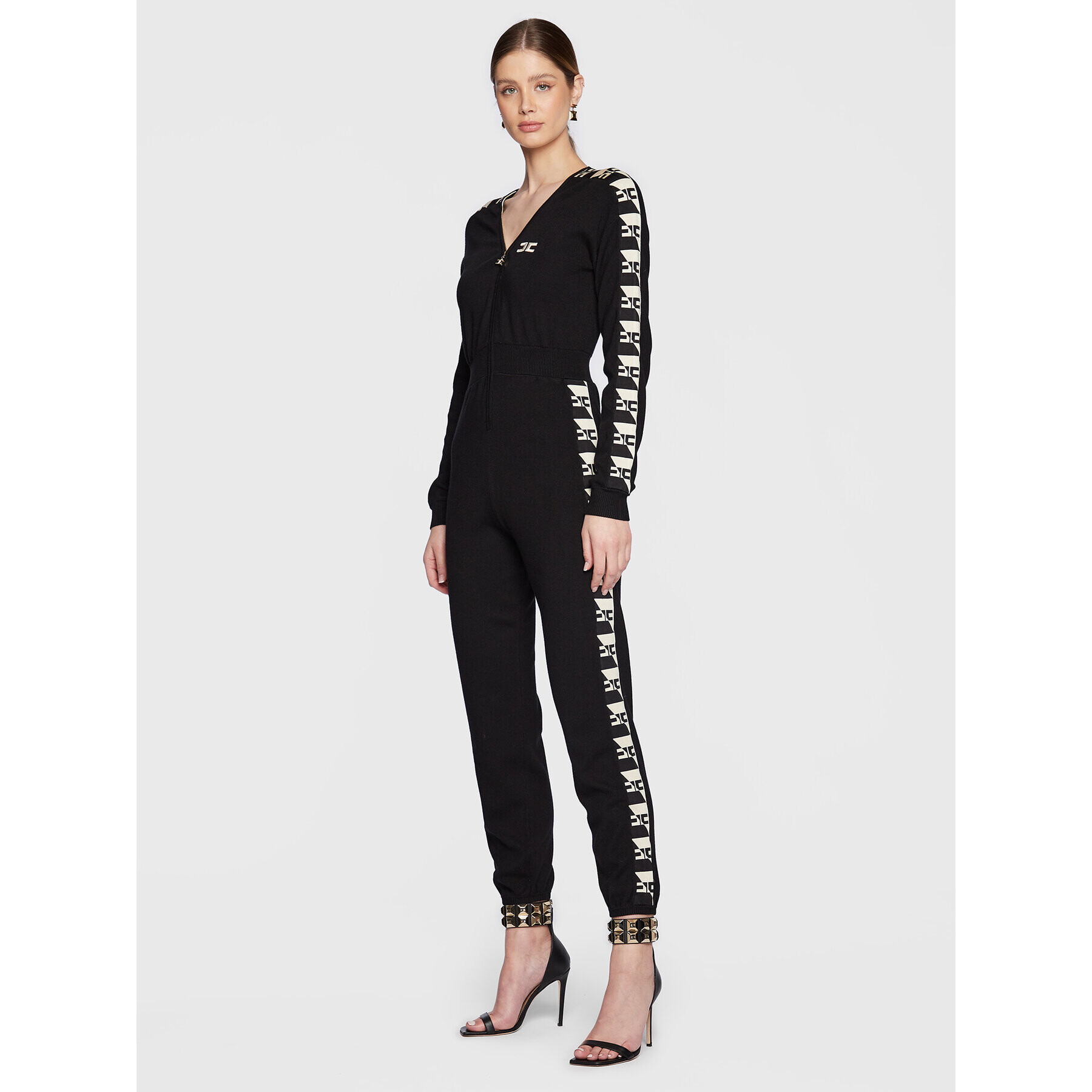 Elisabetta Franchi Salopetă KT-30S-31E2-V500 Negru Slim Fit - Pled.ro