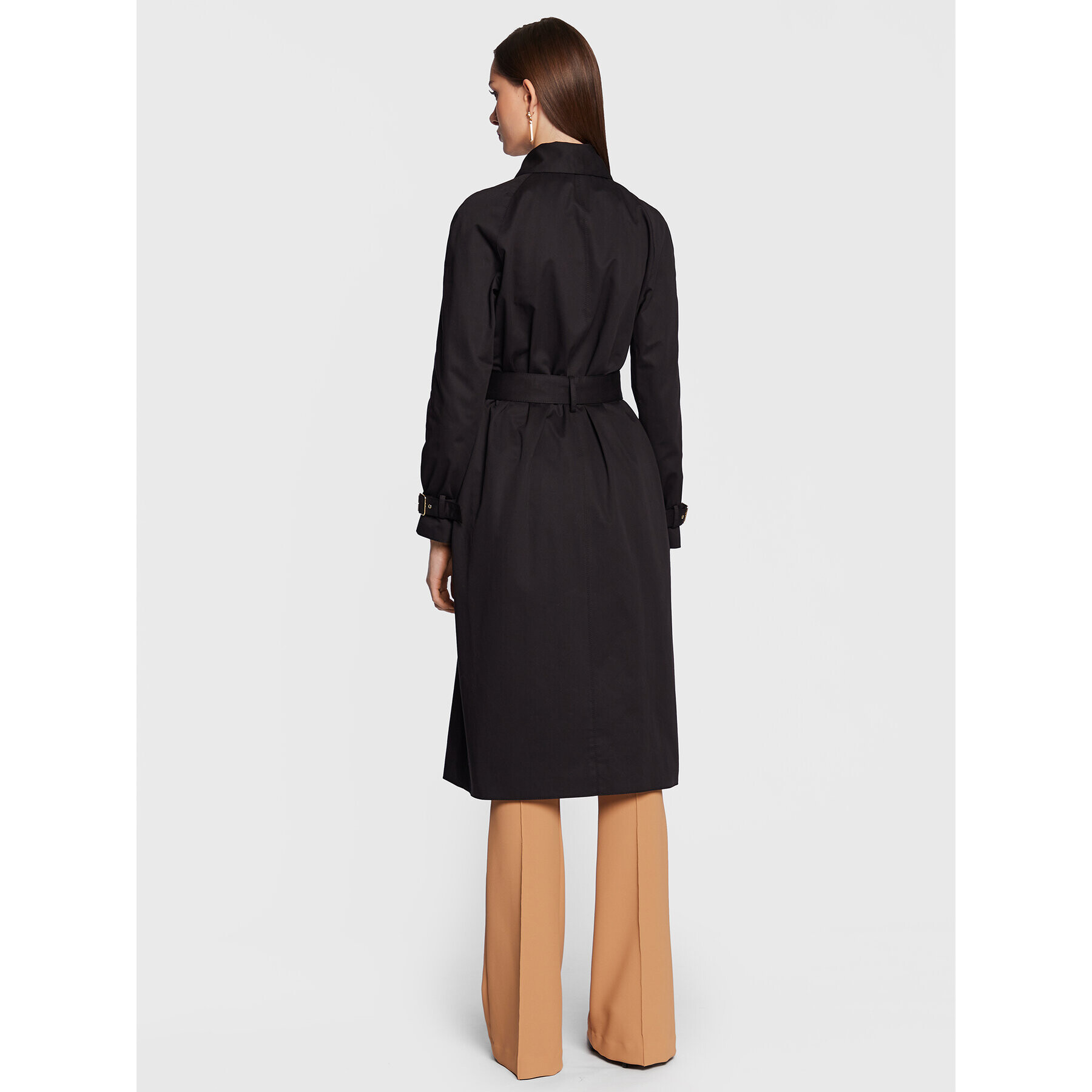 Elisabetta Franchi Trench SP-003-31E2-V800 Negru Regular Fit - Pled.ro