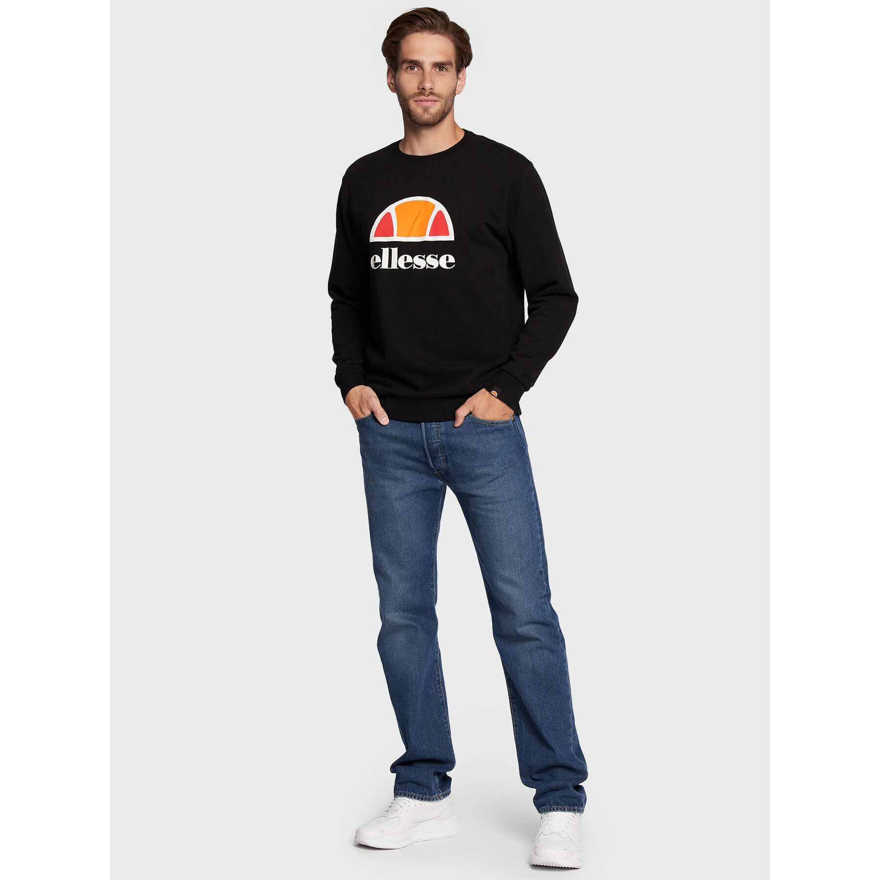 Ellesse Bluză Perc SXG12638 Negru Regular Fit - Pled.ro