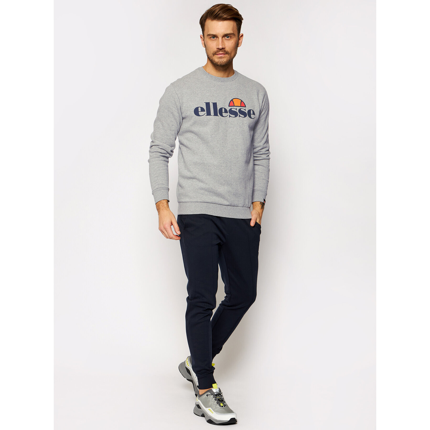 Ellesse Bluză Succiso SHC07930 Gri Regular Fit - Pled.ro