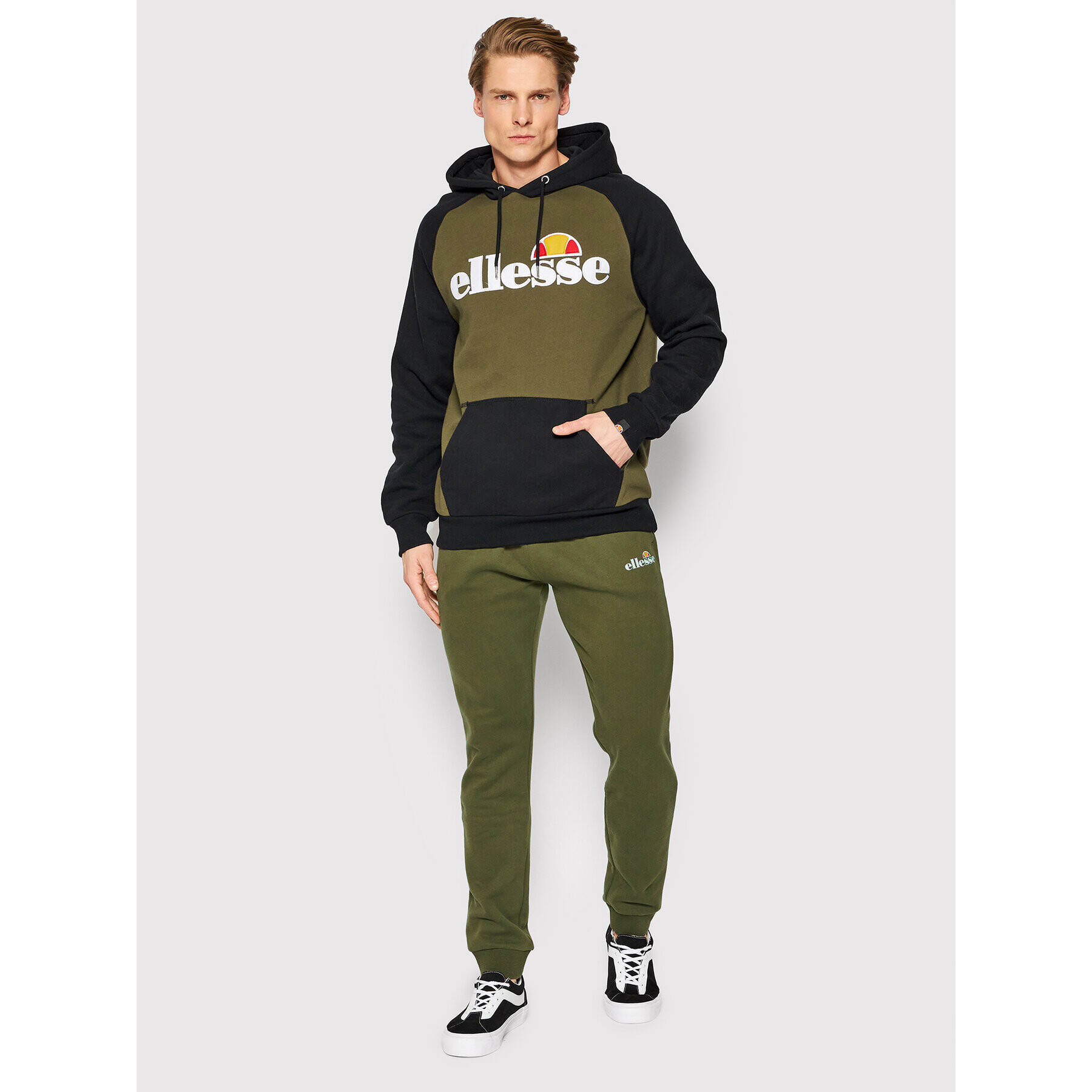 Ellesse Bluză Taliamento SHM07394 Kaki Regular Fit - Pled.ro