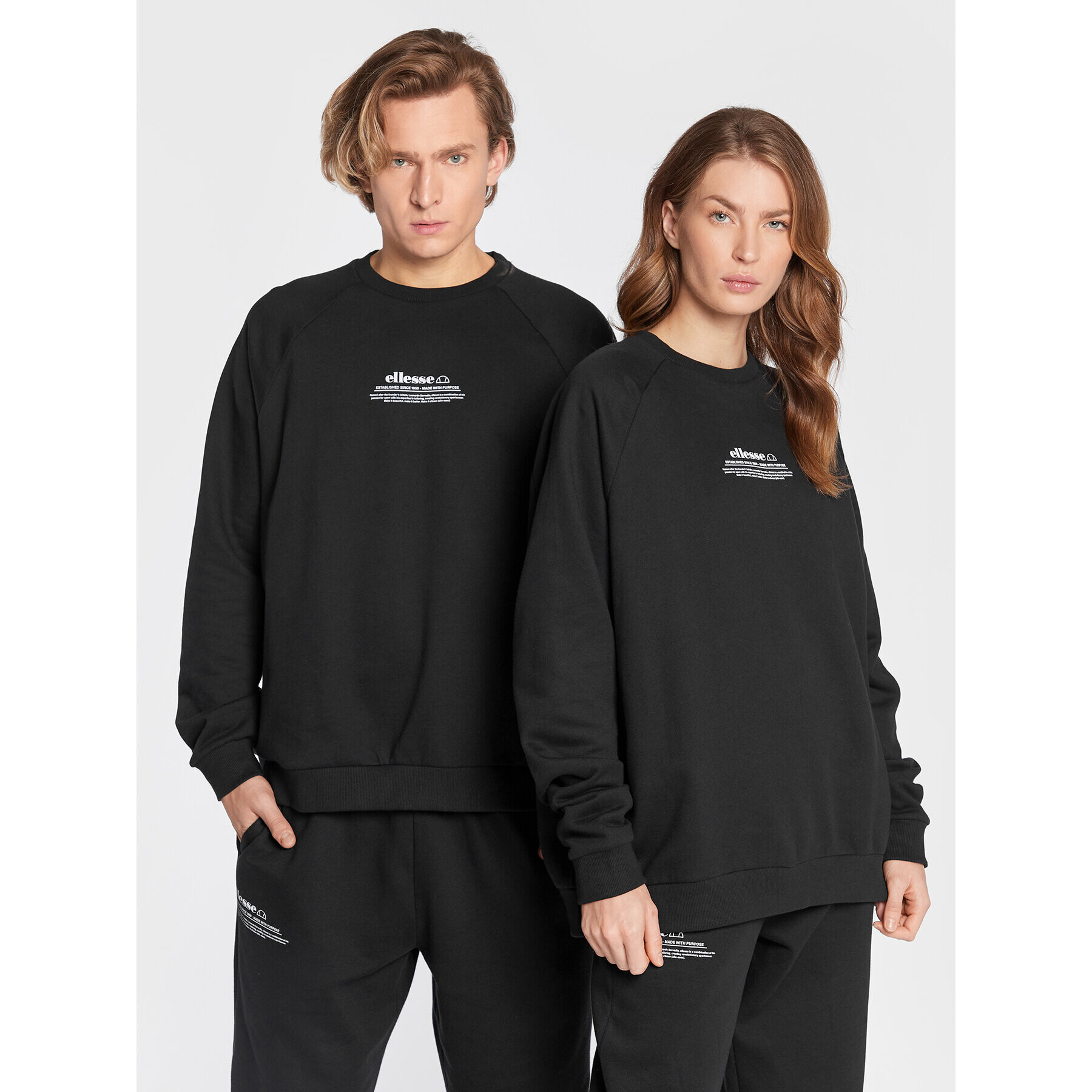 Ellesse Bluză Unisex Favaretto SGP16250 Negru Relaxed Fit - Pled.ro