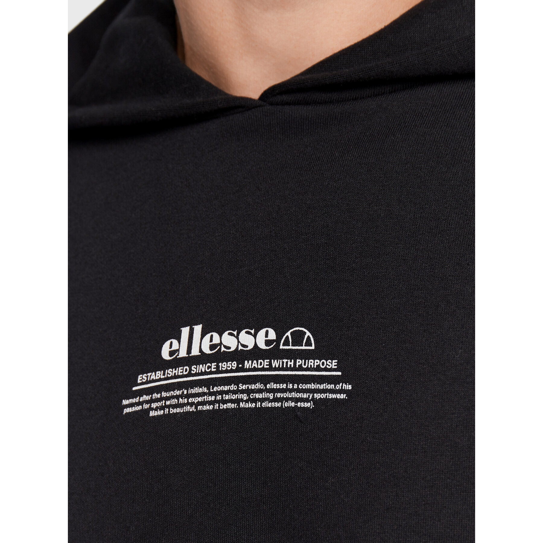 Ellesse Bluză Unisex Giordano SGP16248 Negru Regular Fit - Pled.ro