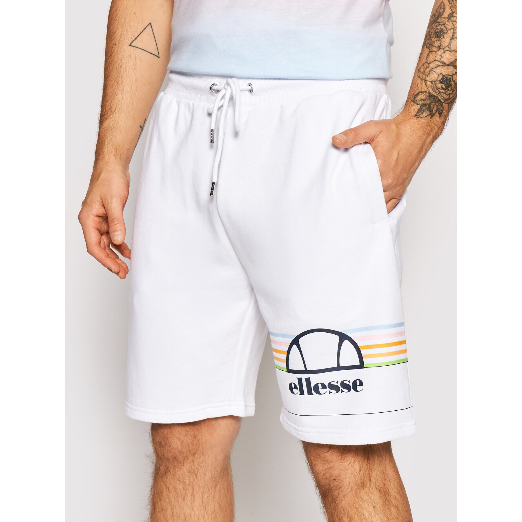 Ellesse Pantaloni scurți sport Aiutarmi SHJ11919 Alb Regular Fit - Pled.ro