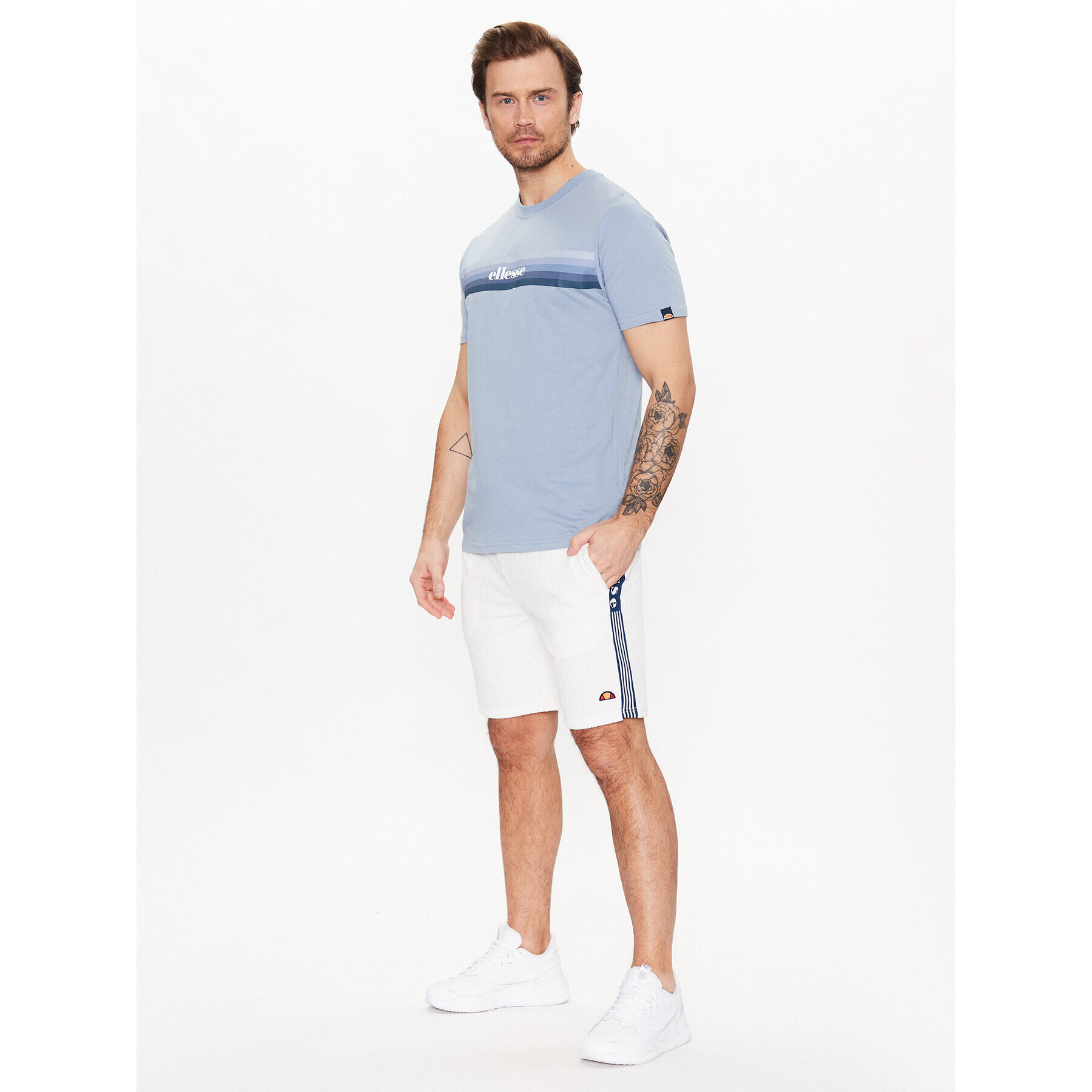 Ellesse Pantaloni scurți sport Tomatro SHR16051 Alb Regular Fit - Pled.ro