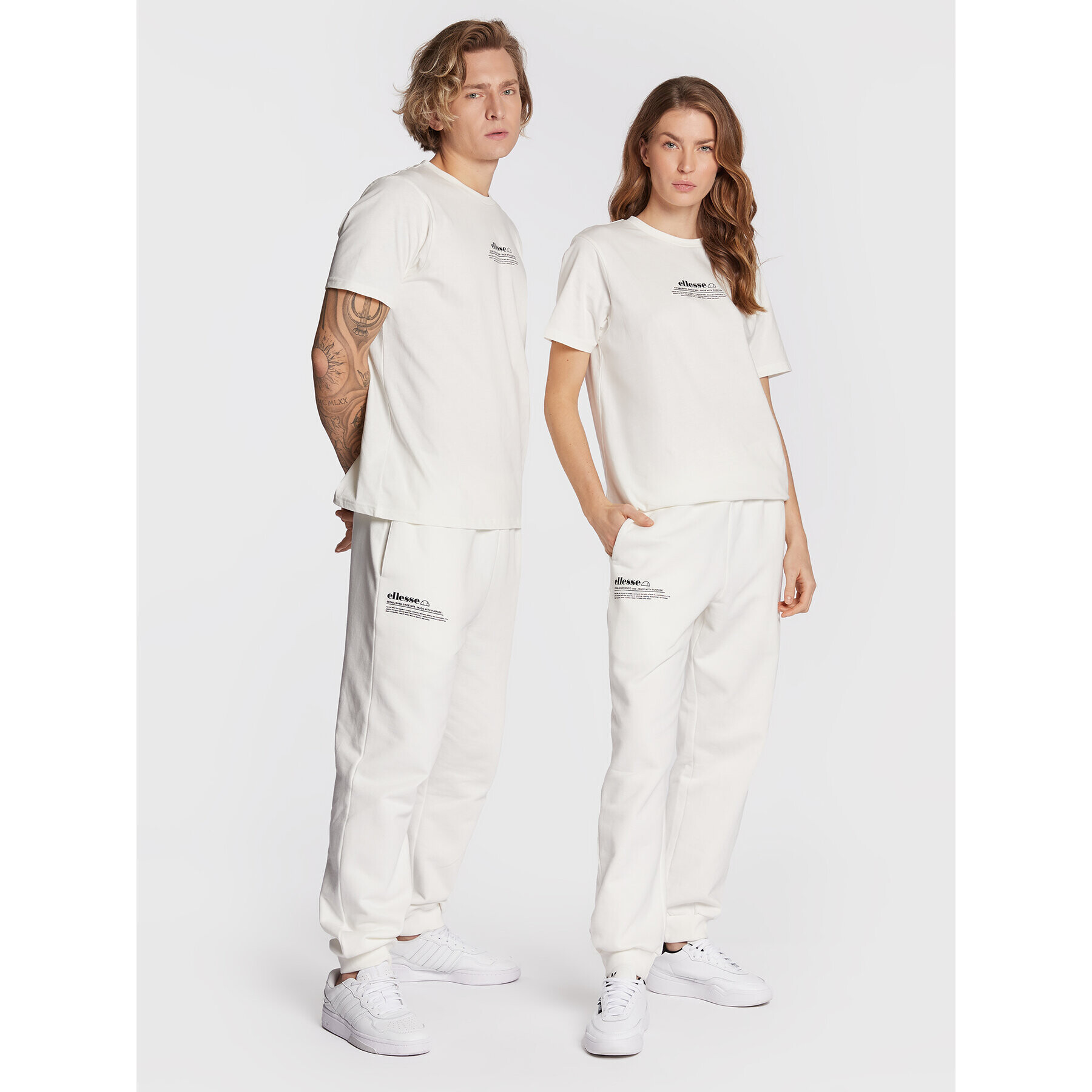 Ellesse Pantaloni trening Unisex Dimartino SGP16249 Alb Regular Fit - Pled.ro