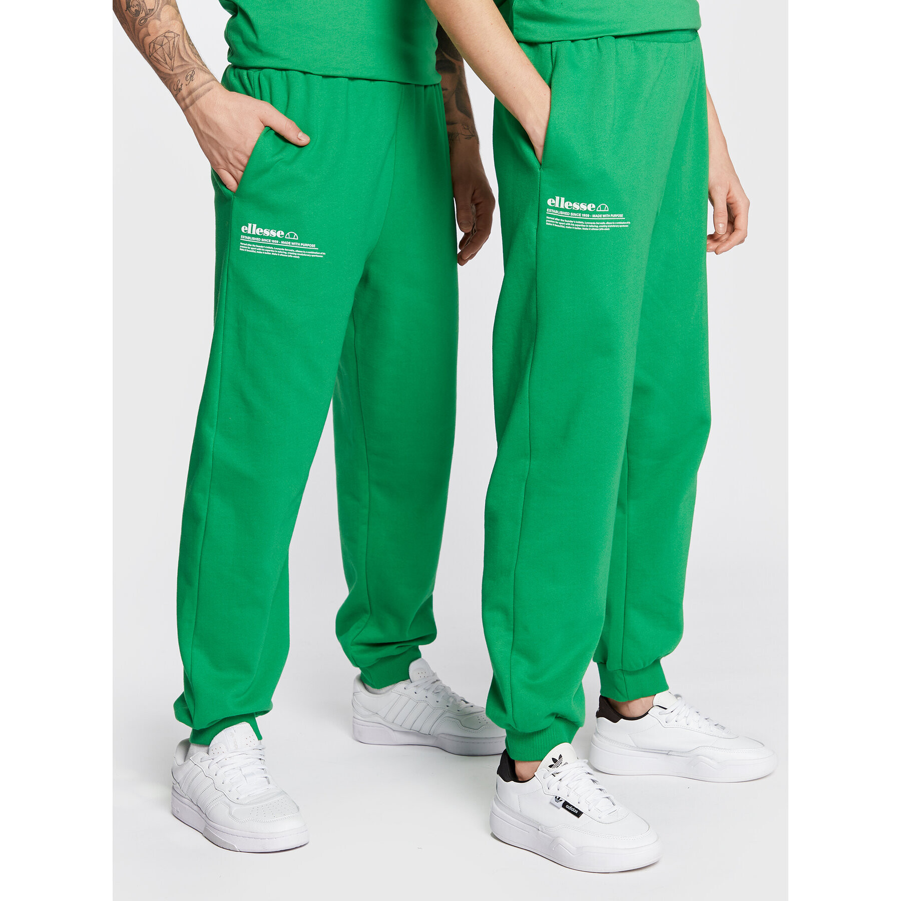 Ellesse Pantaloni trening Unisex Dimartino SGP16249 Verde Regular Fit - Pled.ro