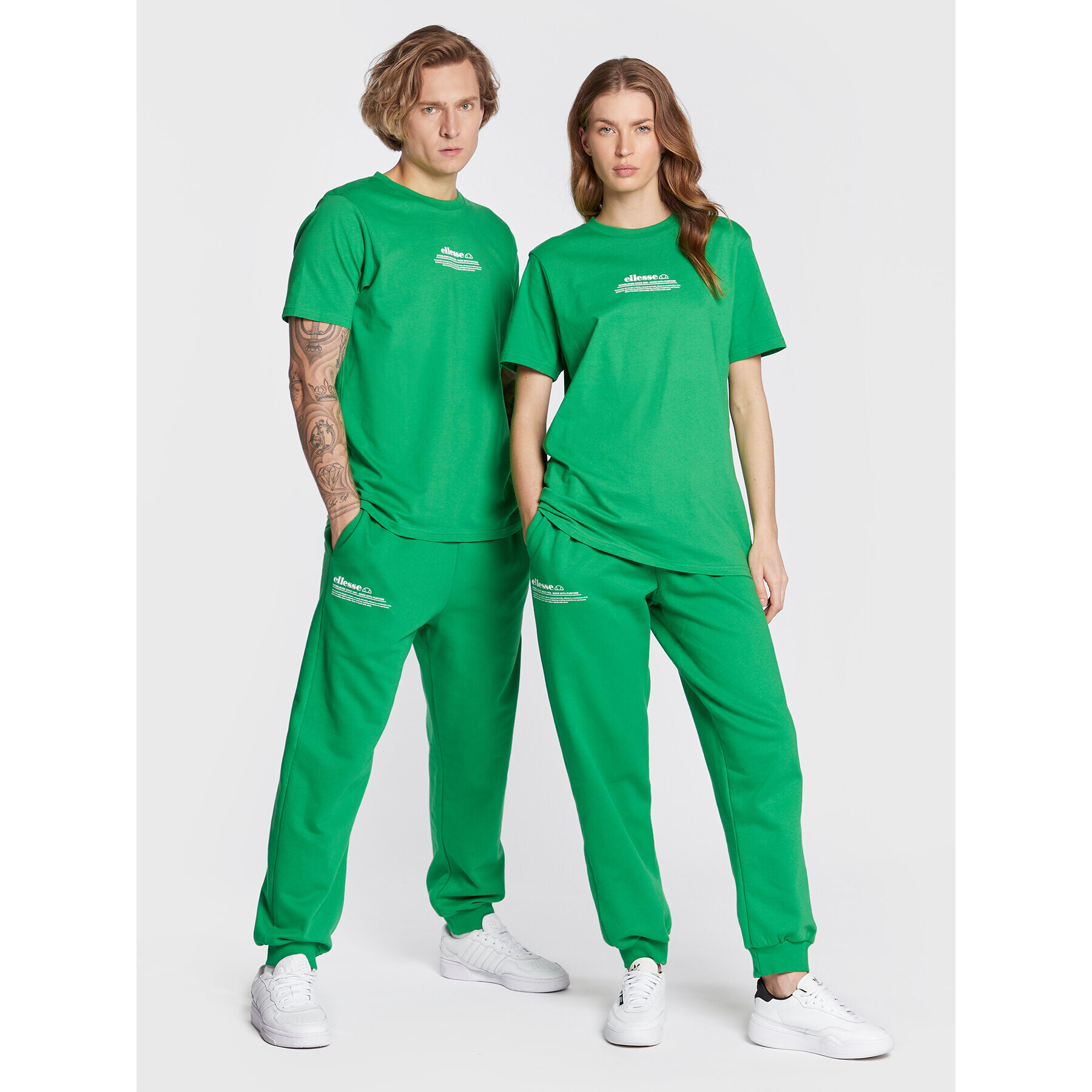 Ellesse Pantaloni trening Unisex Dimartino SGP16249 Verde Regular Fit - Pled.ro