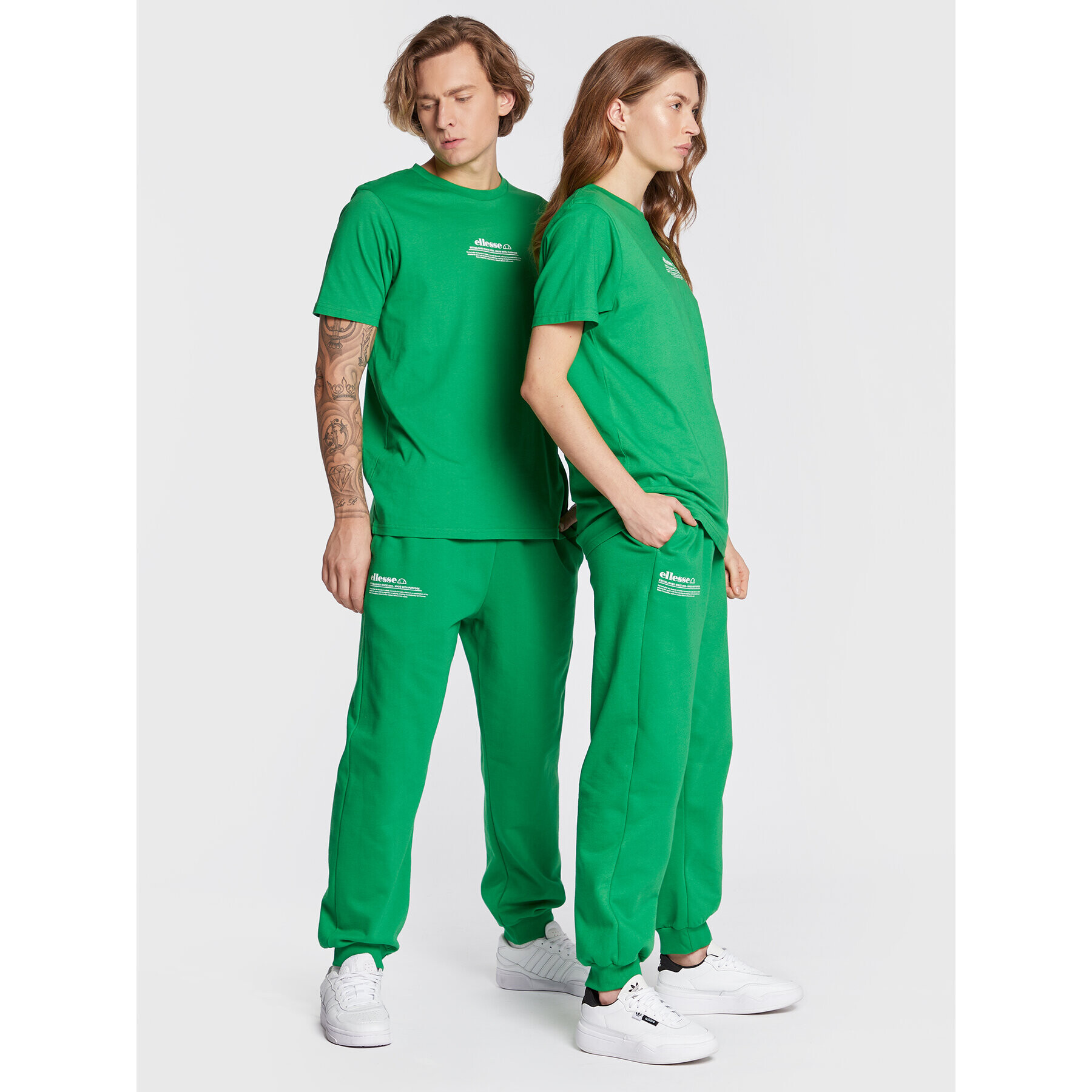 Ellesse Pantaloni trening Unisex Dimartino SGP16249 Verde Regular Fit - Pled.ro