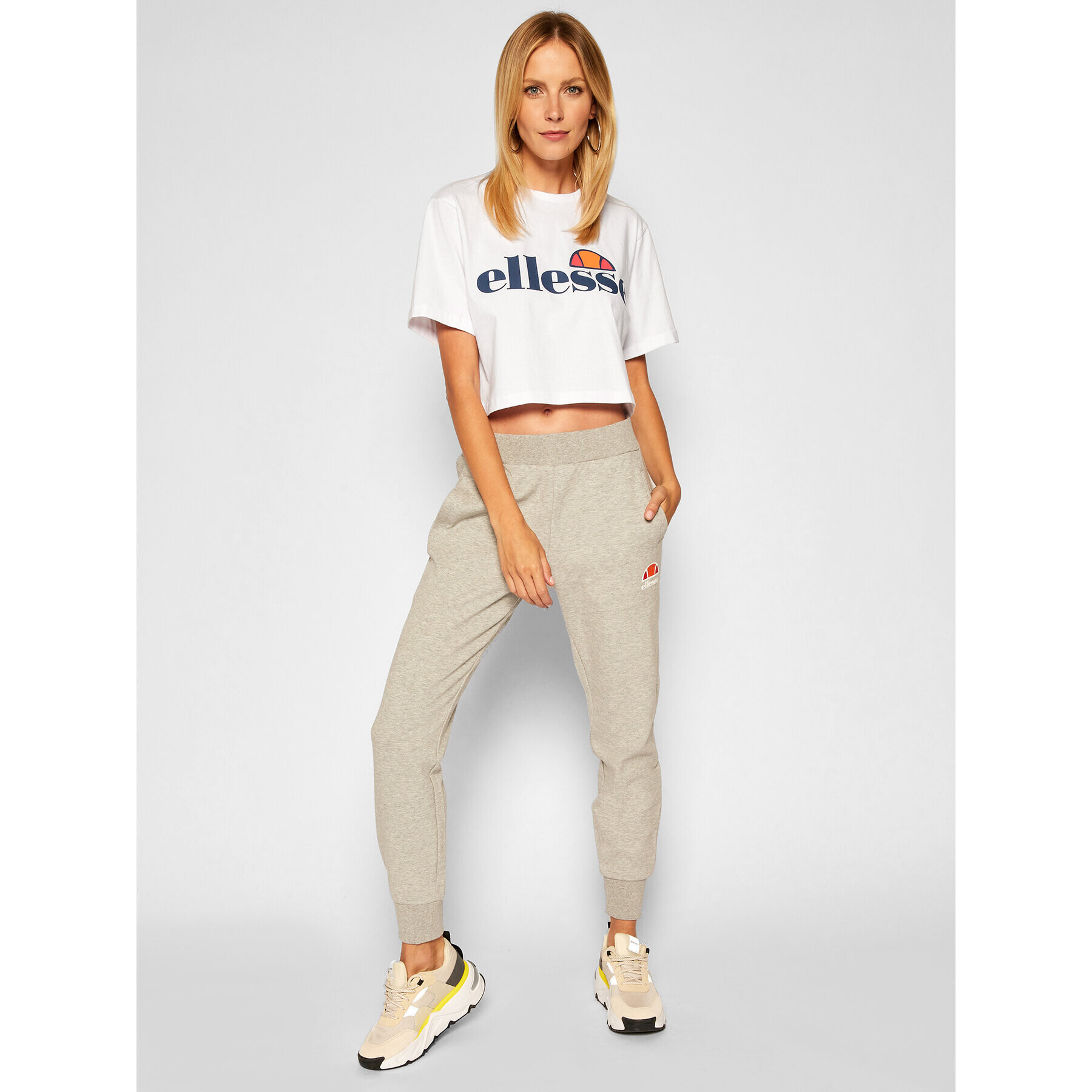 Ellesse Tricou Alberta SGS04484 Alb Cropped Fit - Pled.ro