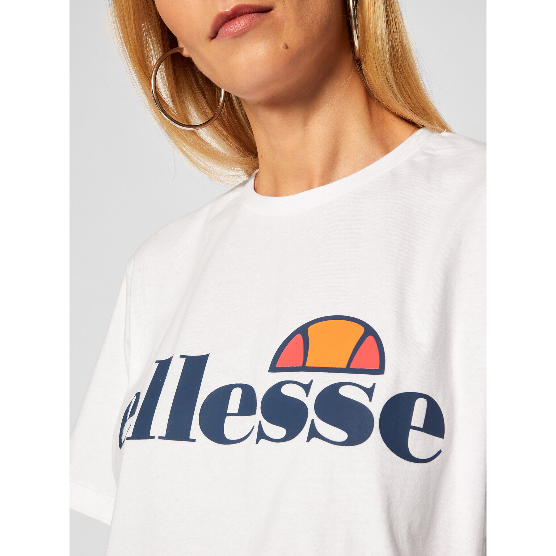 Ellesse Tricou Alberta SGS04484 Alb Cropped Fit - Pled.ro