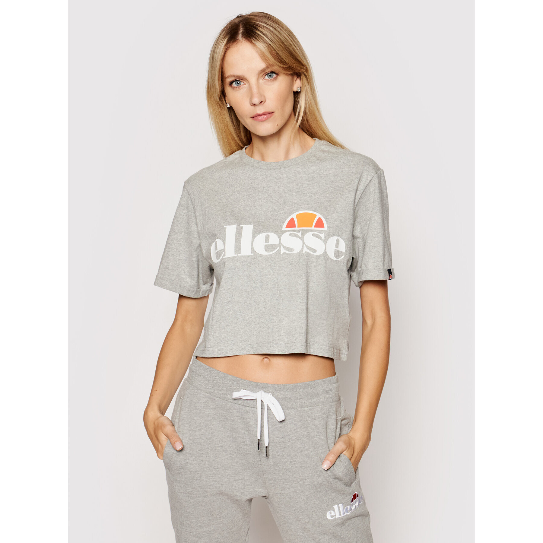 Ellesse Tricou Alberta SGS04484 Gri Regular Fit - Pled.ro