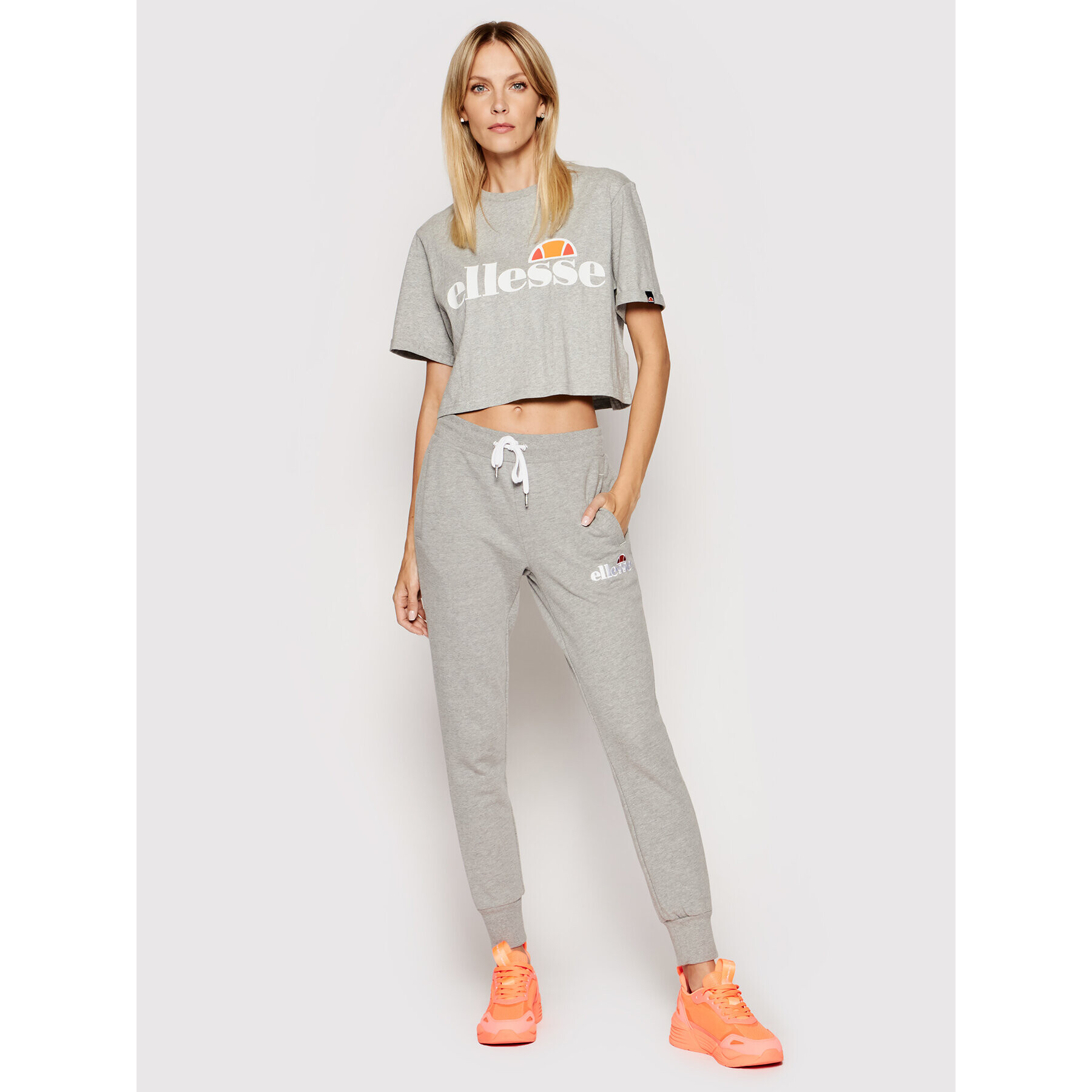 Ellesse Tricou Alberta SGS04484 Gri Regular Fit - Pled.ro